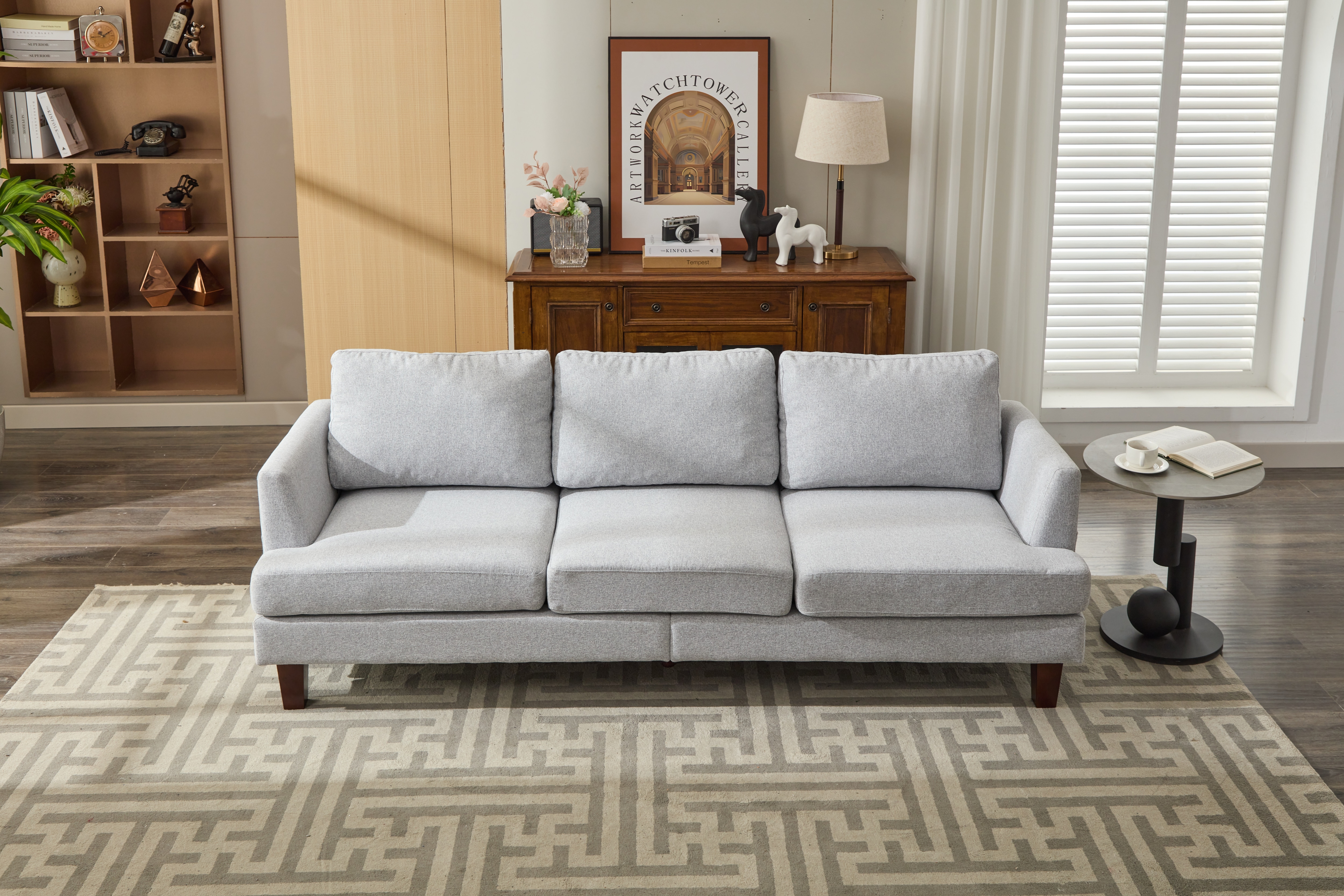 Fabric 3 Seater Couch with 2 USB, Comfortable Sectional Couches and Sofas for Living Room Bedroom Office Small Space, Easy Assembly & Comfy Cushion,Light Grey Fabric 3 Seater Couch with 2 USB, Comfortable Sectional Couches and Sofas for Living Room Bedroom Office Small Space, Easy Assembly & Comfy Cushion,Light Grey