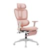 Multi-functional Ergonomic Mesh Office Chair With Adjustable Armrest,Footrest,Lumbar Support, 360° Silent Wheels,Headrest For Home & Office,Pink_voghion.com
