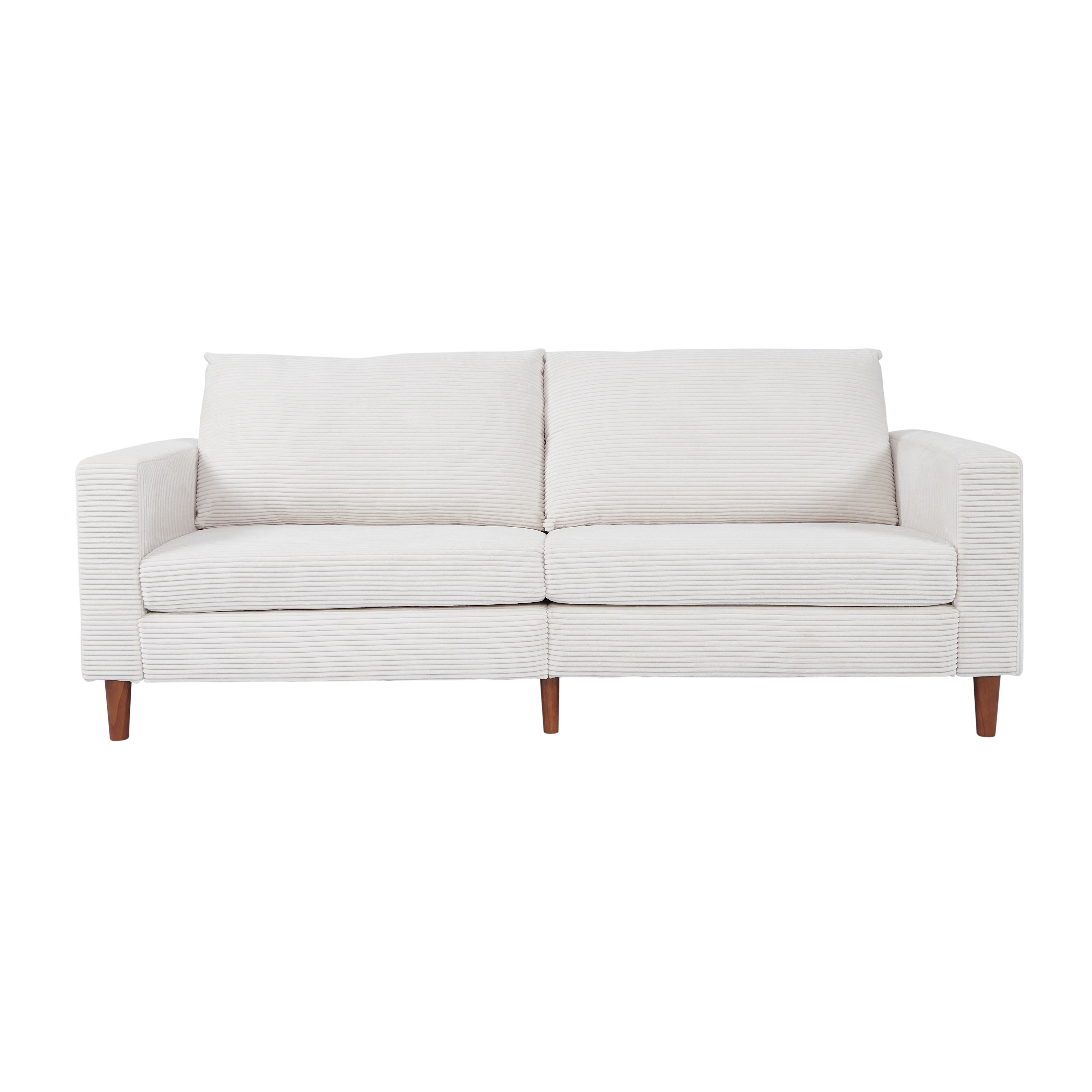 2-Seater Sofa, Modern Loveseat with Tufted Back and Solid Wood Legs 2-Seater Sofa, Modern Loveseat with Tufted Back and Solid Wood Legs