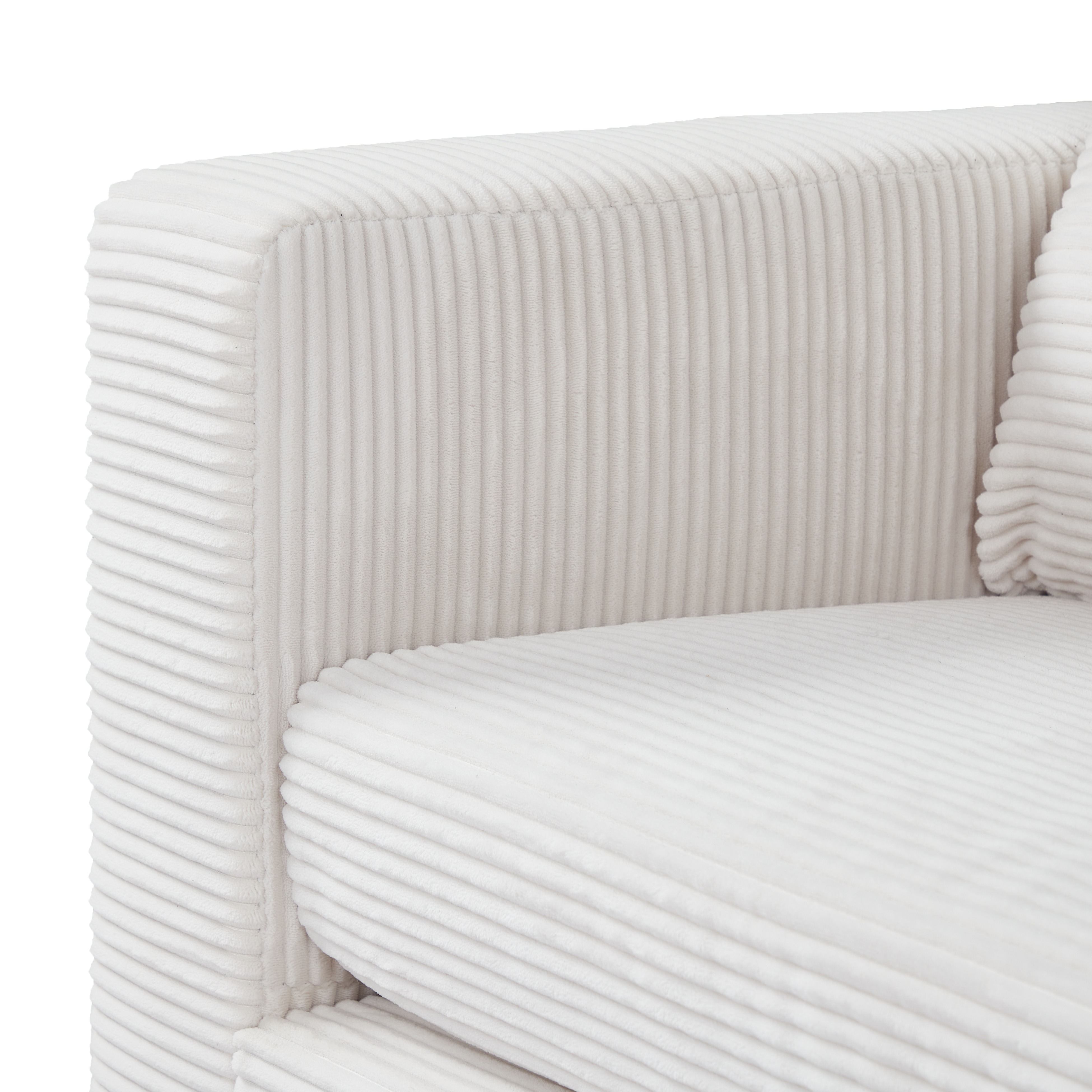 2-Seater Sofa, Modern Loveseat with Tufted Back and Solid Wood Legs 2-Seater Sofa, Modern Loveseat with Tufted Back and Solid Wood Legs