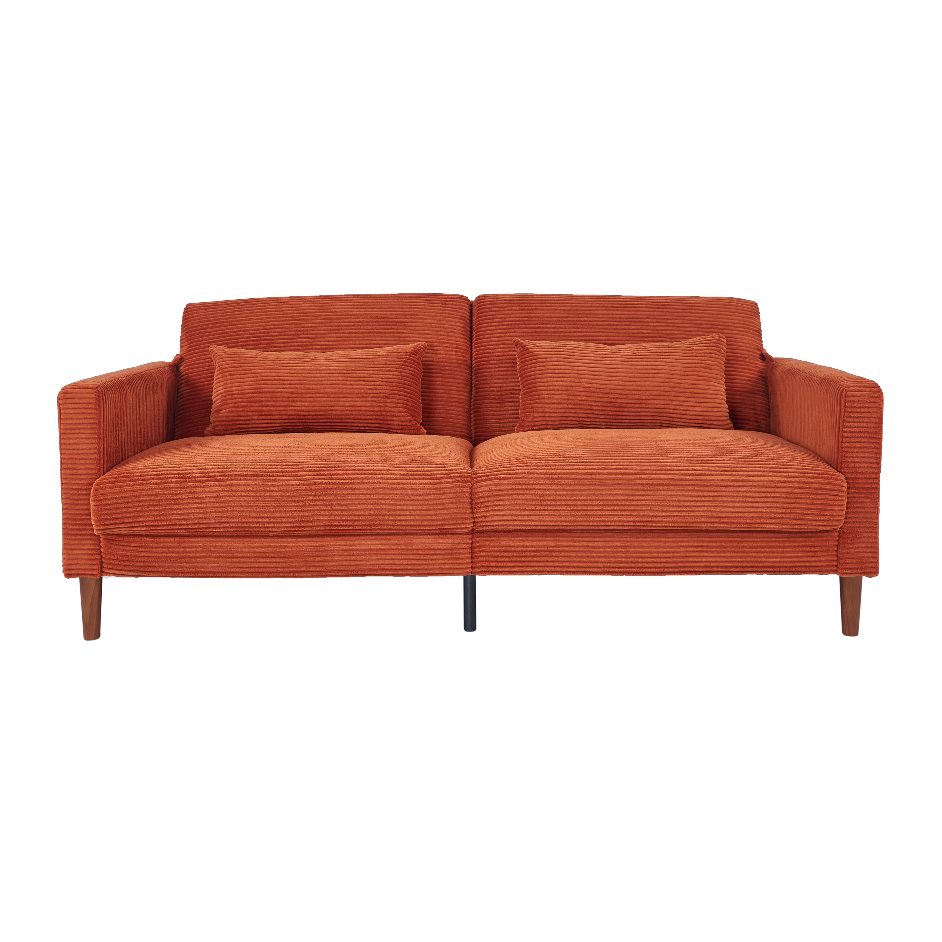 2-Seater Sofa, Modern Loveseat with Tufted Back and Solid Wood Legs 2-Seater Sofa, Modern Loveseat with Tufted Back and Solid Wood Legs