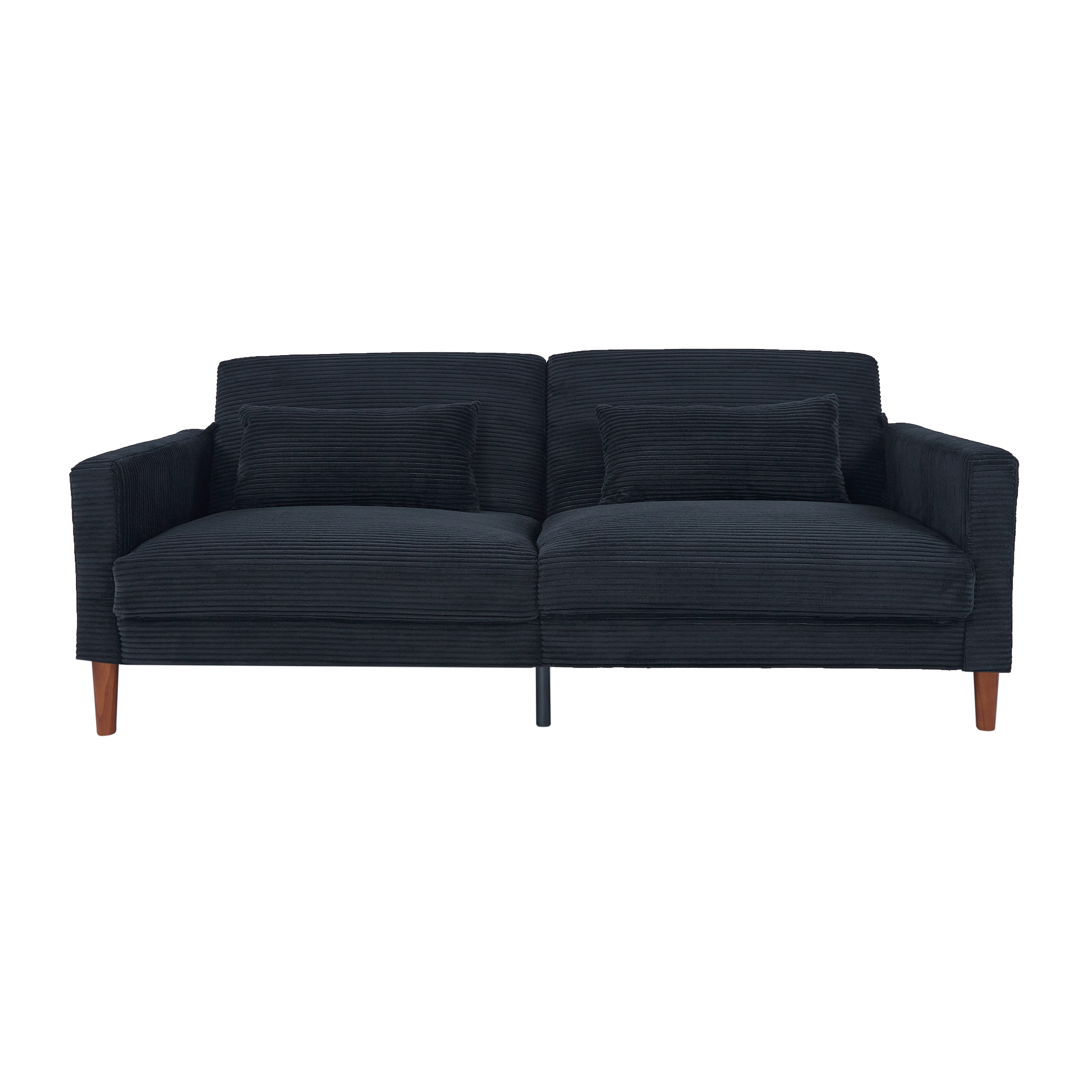 2-Seater Sofa, Modern Loveseat with Tufted Back and Solid Wood Legs 2-Seater Sofa, Modern Loveseat with Tufted Back and Solid Wood Legs
