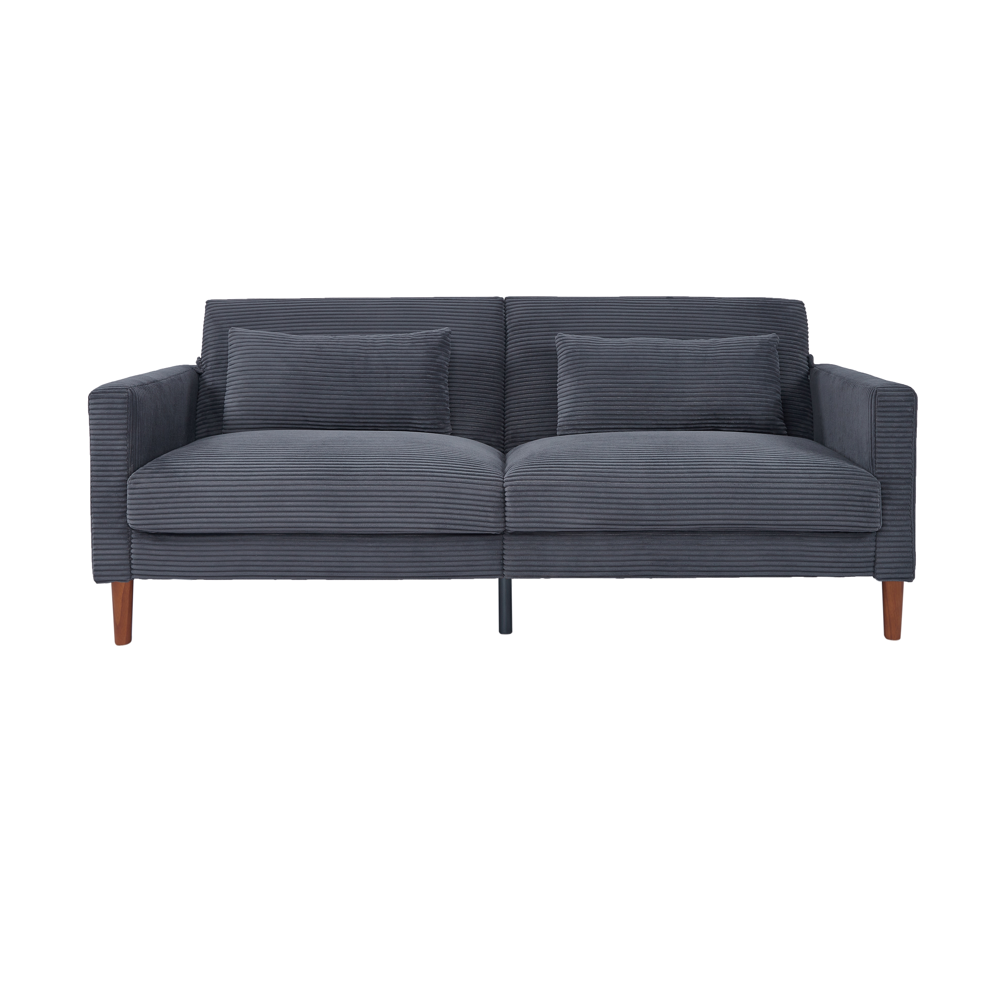 2-Seater Sofa, Modern Loveseat with Tufted Back and Solid Wood Legs 2-Seater Sofa, Modern Loveseat with Tufted Back and Solid Wood Legs