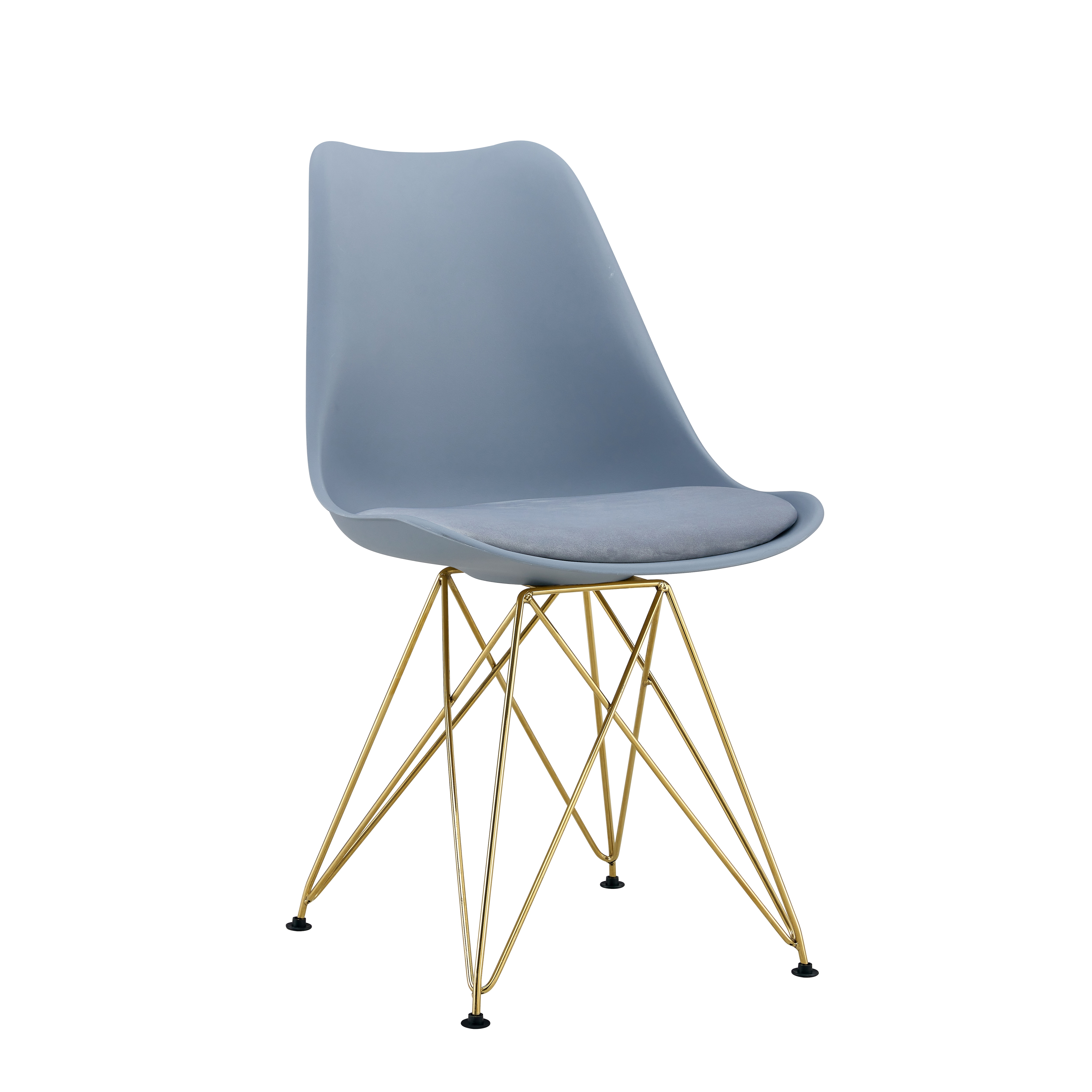 Modern Dining Chairs with Shell Lounge Plastic Seat and GOLDEN STEEL Legs KITEHCN chairs meeting room chairs living room,Set of 4, GREY Modern Dining Chairs with Shell Lounge Plastic Seat and GOLDEN STEEL Legs KITEHCN chairs meeting room chairs living room,Set of 4, GREY