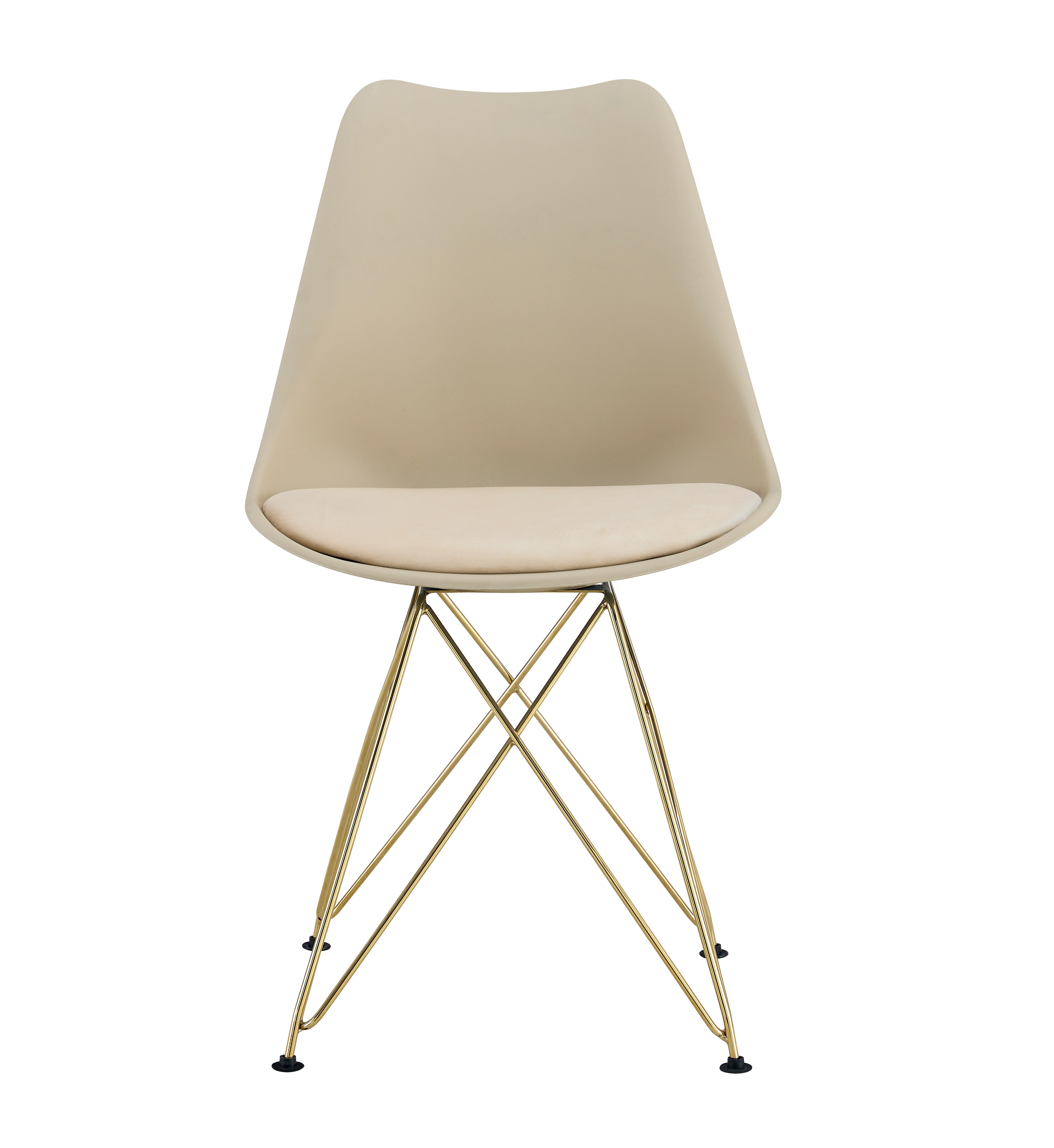 Modern Dining Chairs with Shell Lounge Plastic Seat and GOLDEN STEEL Legs KITEHCN chairs meeting room chairs living room,Set of 4, beige Modern Dining Chairs with Shell Lounge Plastic Seat and GOLDEN STEEL Legs KITEHCN chairs meeting room chairs living room,Set of 4, beige