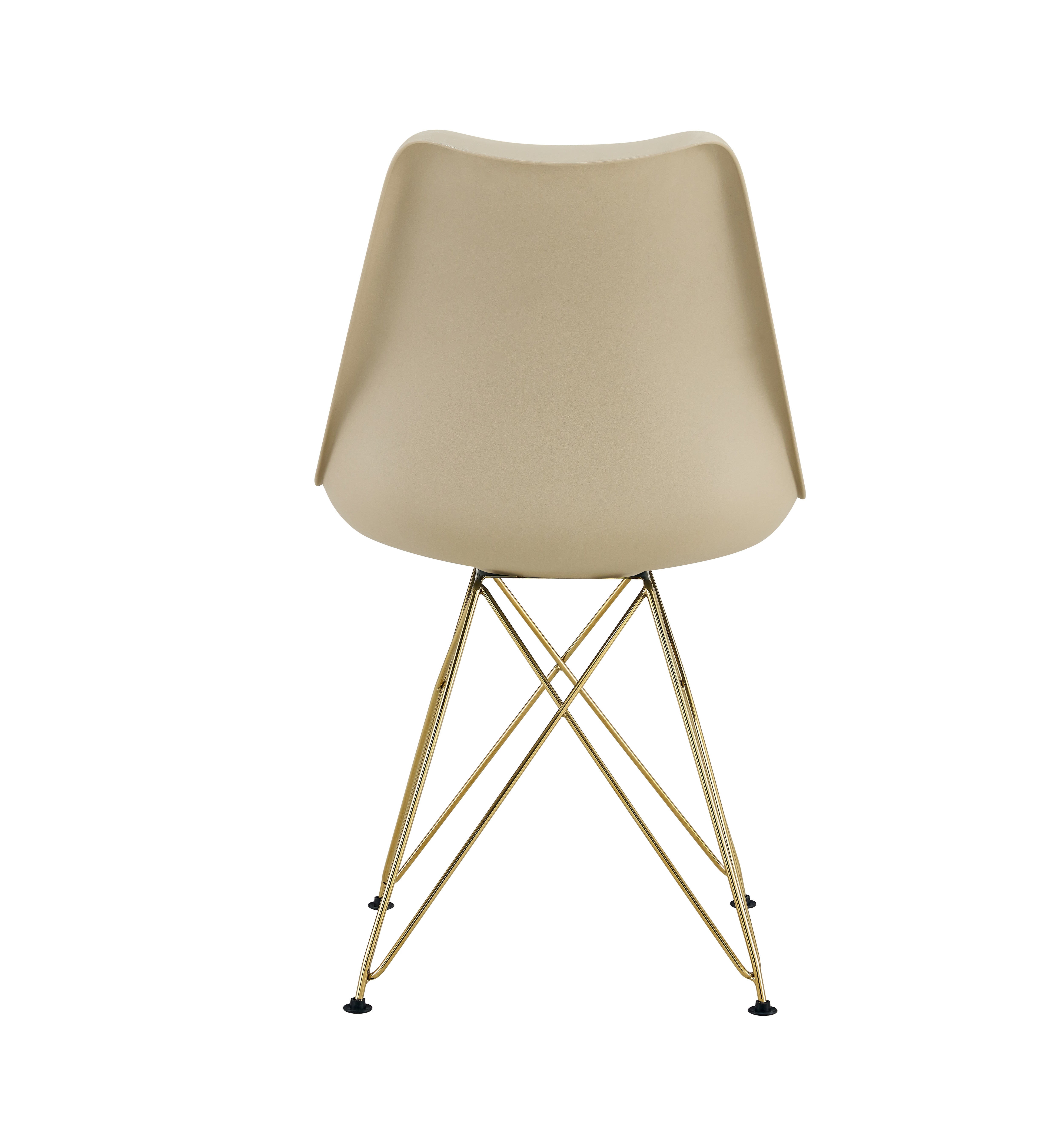 Modern Dining Chairs with Shell Lounge Plastic Seat and GOLDEN STEEL Legs KITEHCN chairs meeting room chairs living room,Set of 4, beige Modern Dining Chairs with Shell Lounge Plastic Seat and GOLDEN STEEL Legs KITEHCN chairs meeting room chairs living room,Set of 4, beige