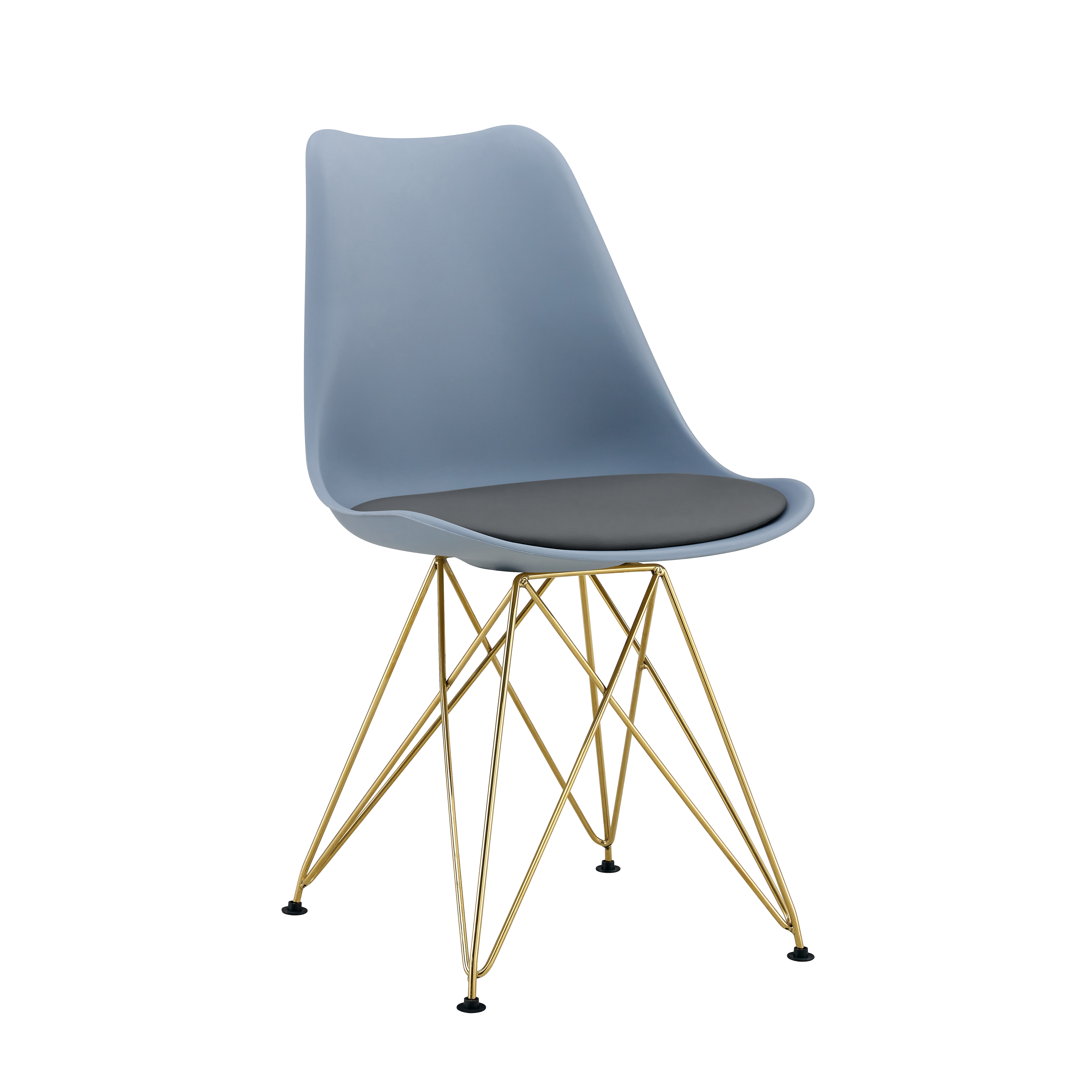 Modern Dining Chairs with Shell Lounge Plastic Seat and GOLDEN STEEL Legs KITEHCN chairs meeting room chairs living room,Set of 4, GREY Modern Dining Chairs with Shell Lounge Plastic Seat and GOLDEN STEEL Legs KITEHCN chairs meeting room chairs living room,Set of 4, GREY