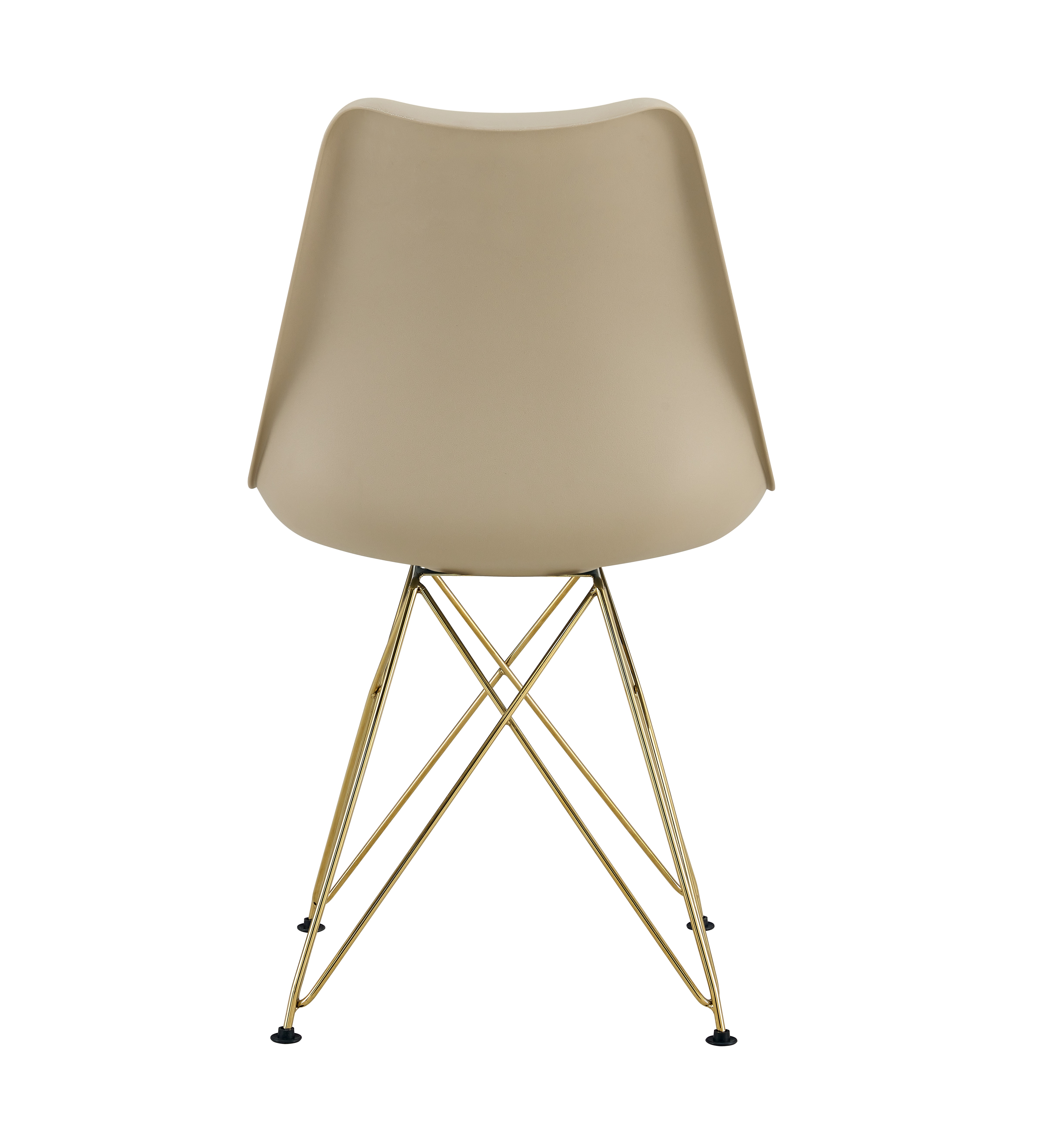 Modern Dining Chairs with Shell Lounge Plastic Seat and GOLDEN STEEL Legs KITEHCN chairs meeting room chairs living room,Set of 4, beige PU Modern Dining Chairs with Shell Lounge Plastic Seat and GOLDEN STEEL Legs KITEHCN chairs meeting room chairs living room,Set of 4, beige PU
