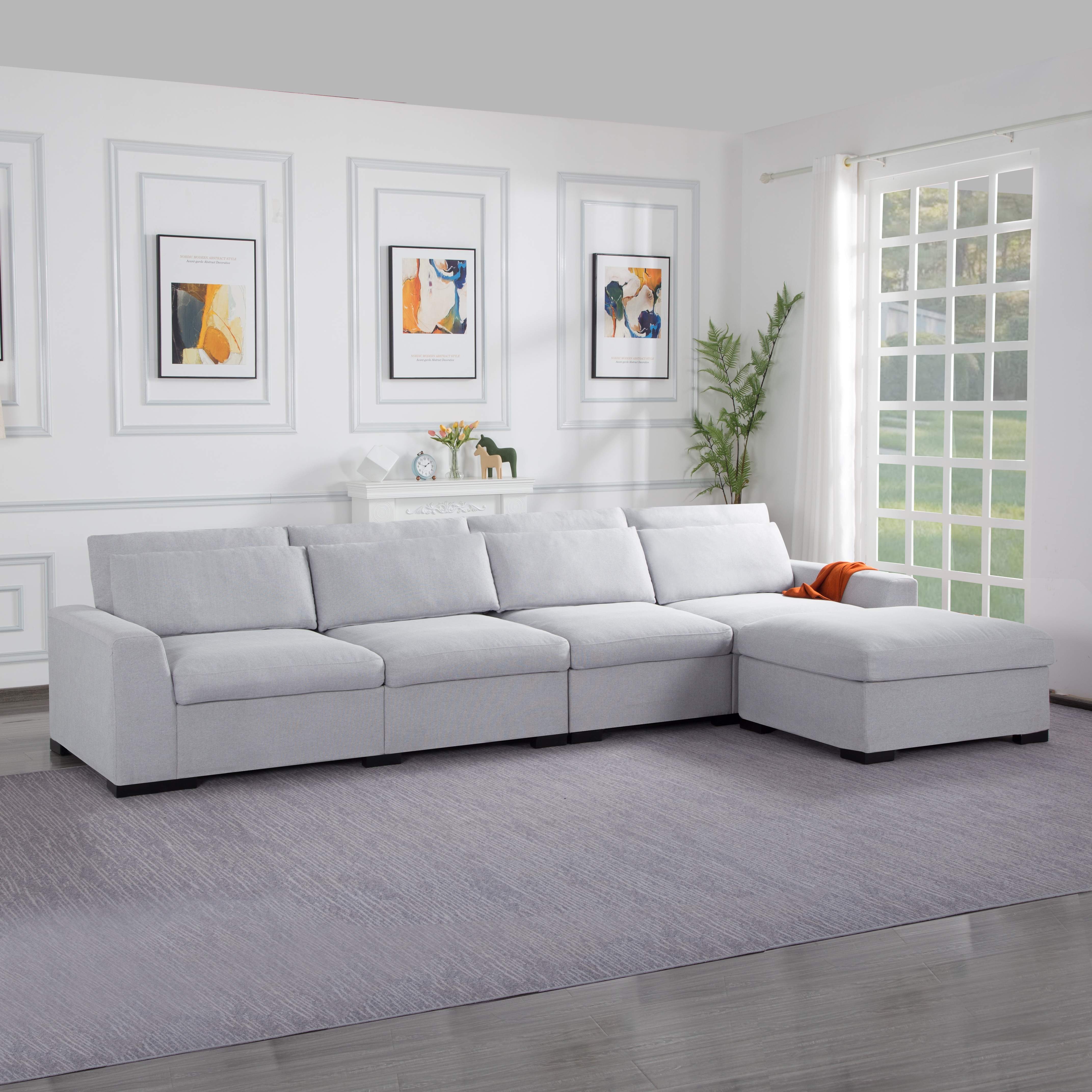 149” Modular Sectional Sofa with ottoman 149” Modular Sectional Sofa with ottoman