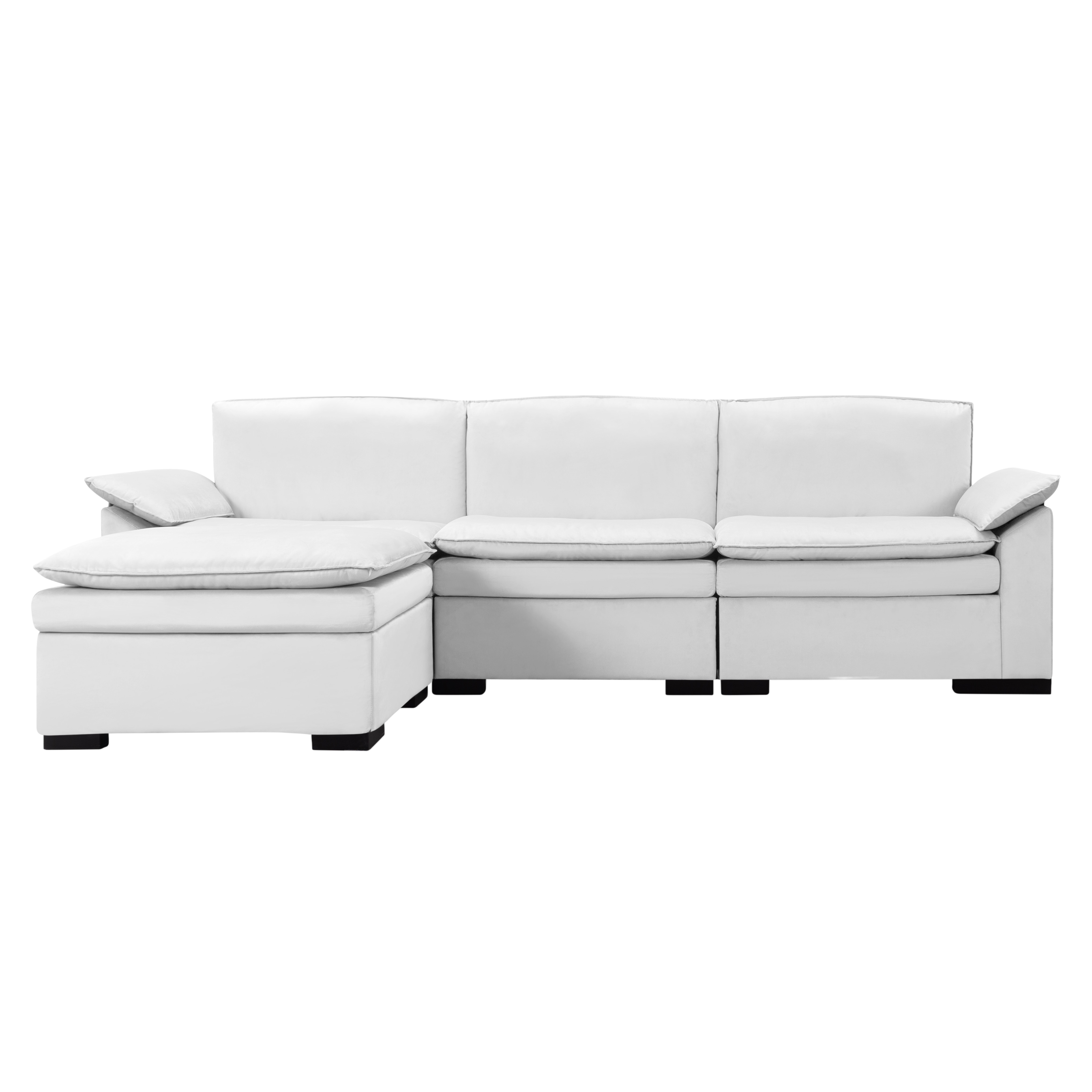 117.7” Sectional Sofa with Ottoman Beige
117.7” Sectional Sofa with Ottoman Beige