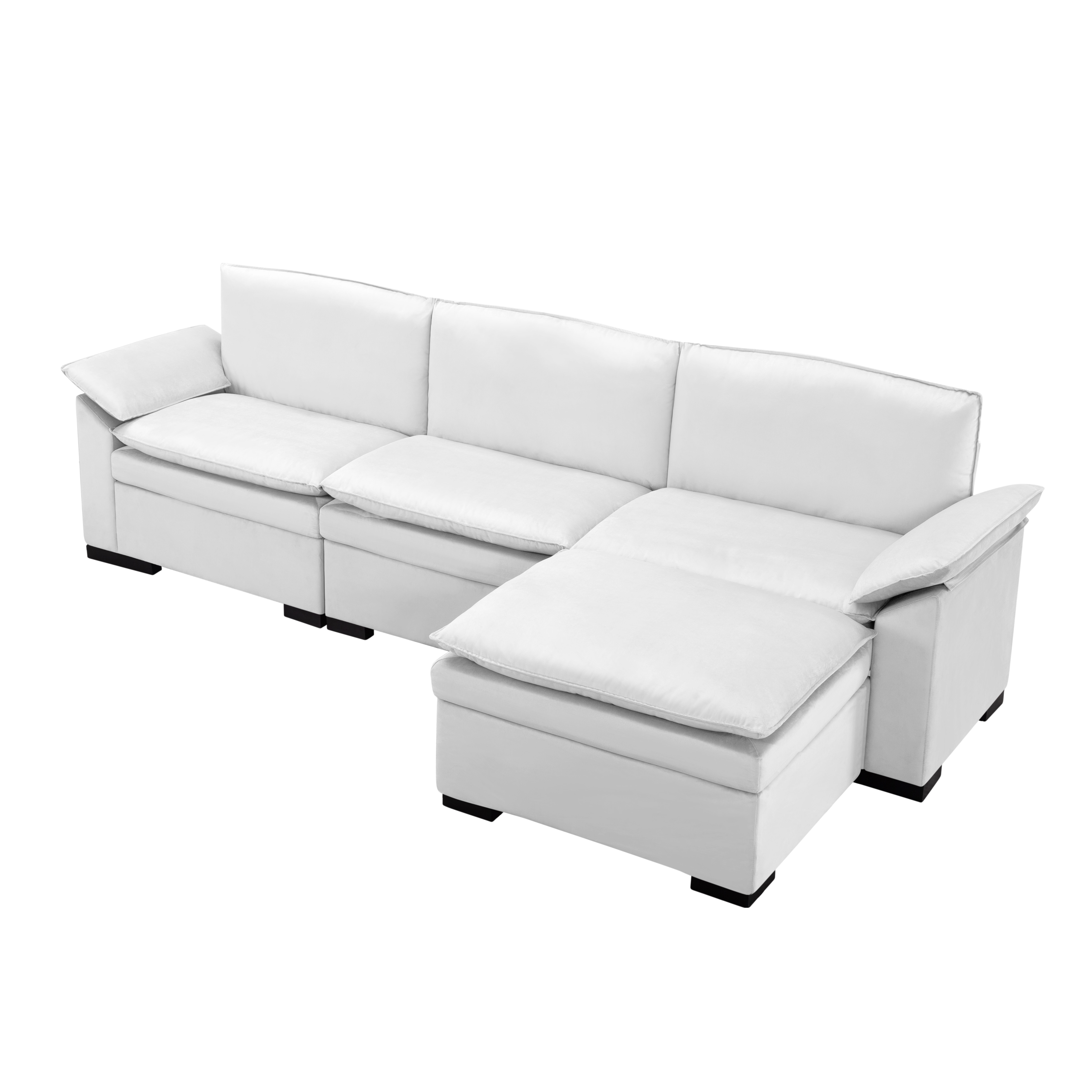 117.7” Sectional Sofa with Ottoman Beige
117.7” Sectional Sofa with Ottoman Beige