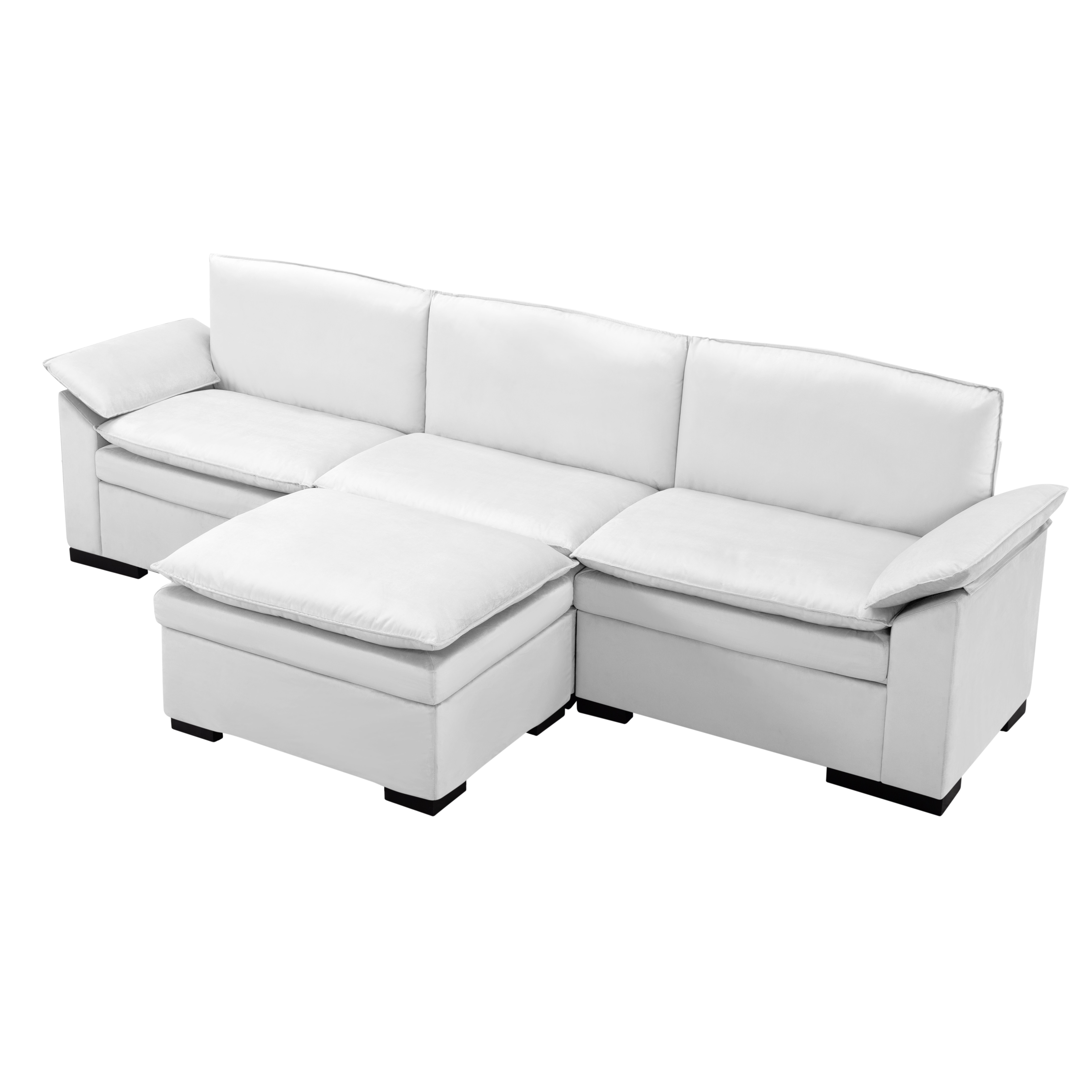 117.7” Sectional Sofa with Ottoman Beige
117.7” Sectional Sofa with Ottoman Beige