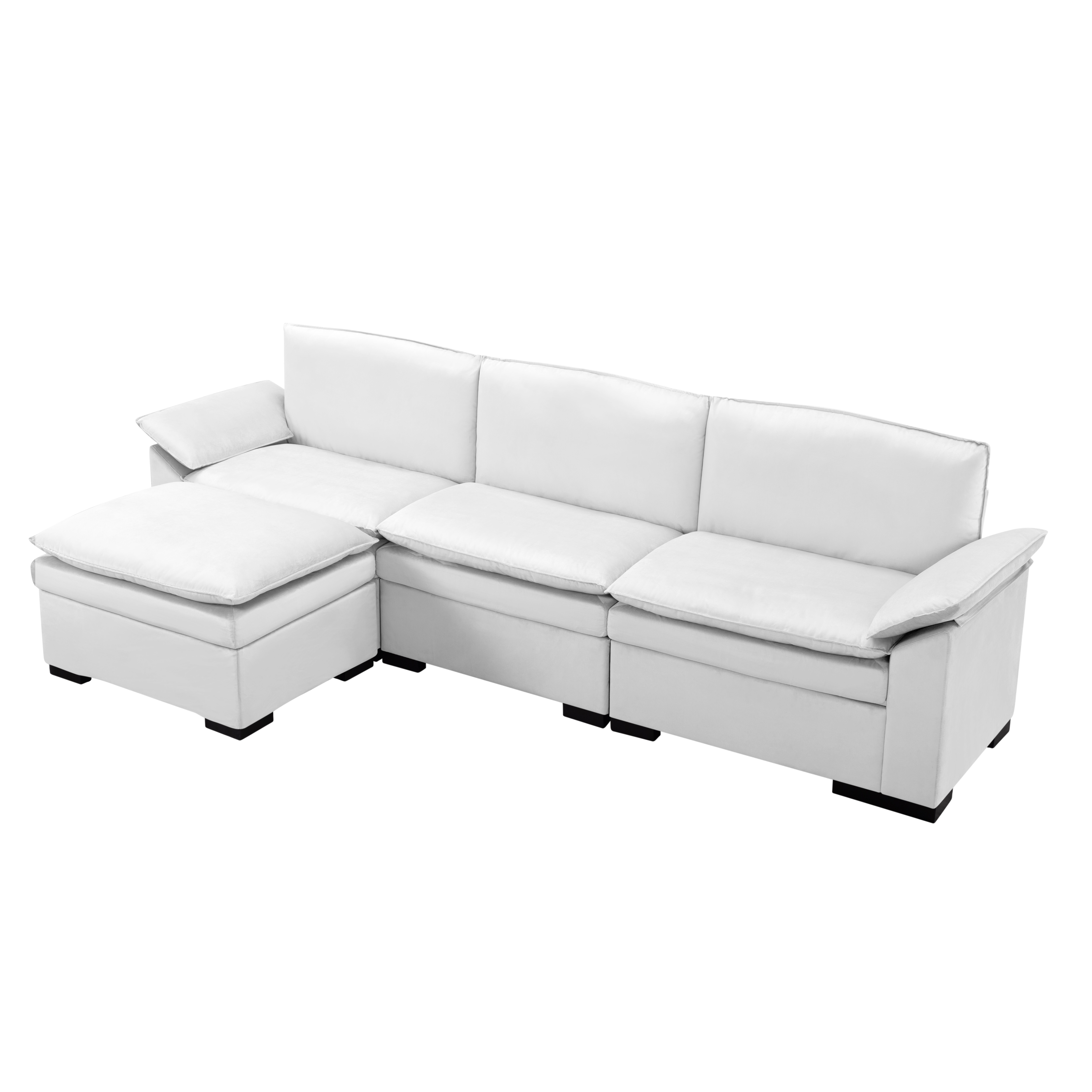 117.7” Sectional Sofa with Ottoman Beige
117.7” Sectional Sofa with Ottoman Beige