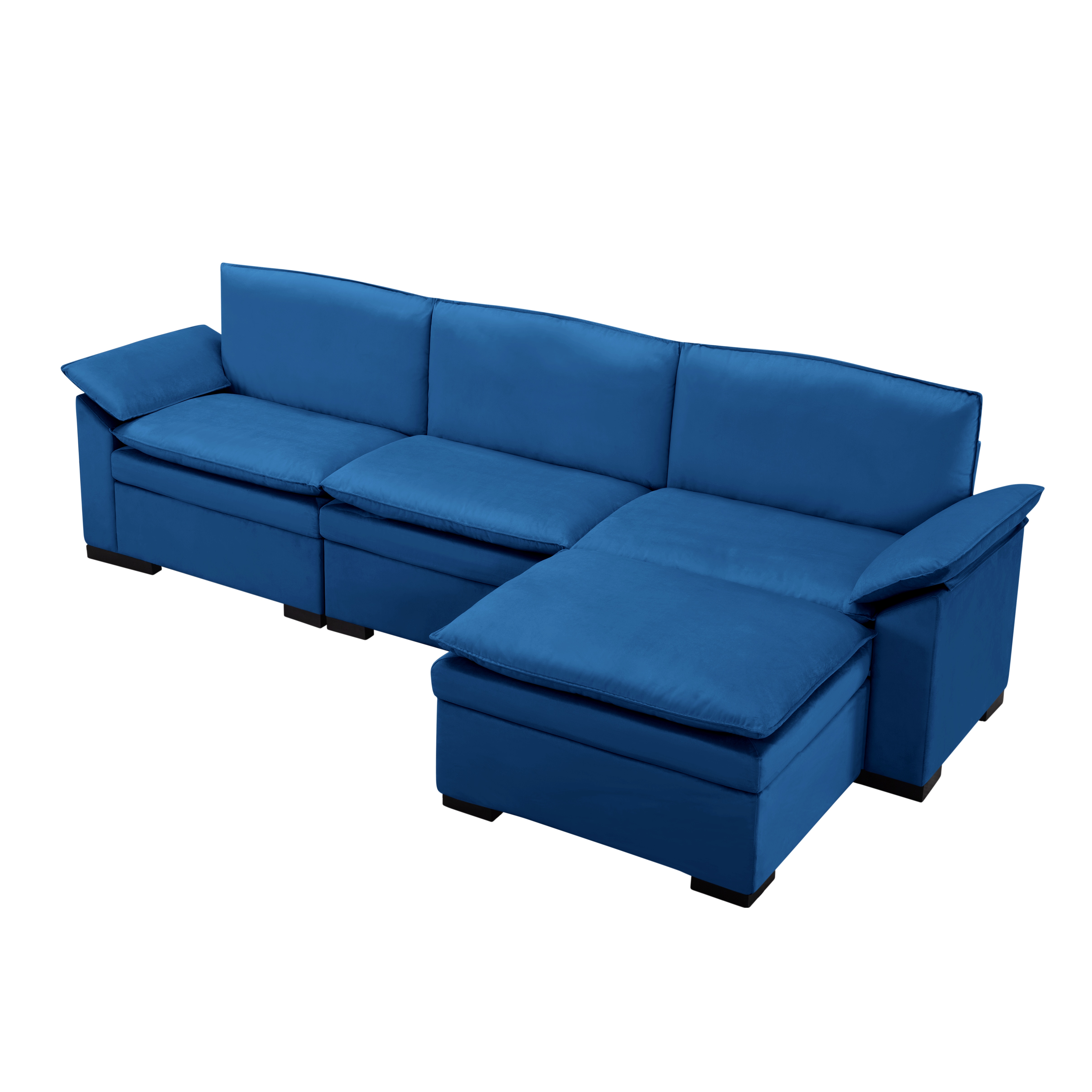 117.7” Sectional Sofa with Ottoman Navy blue
117.7” Sectional Sofa with Ottoman Navy blue