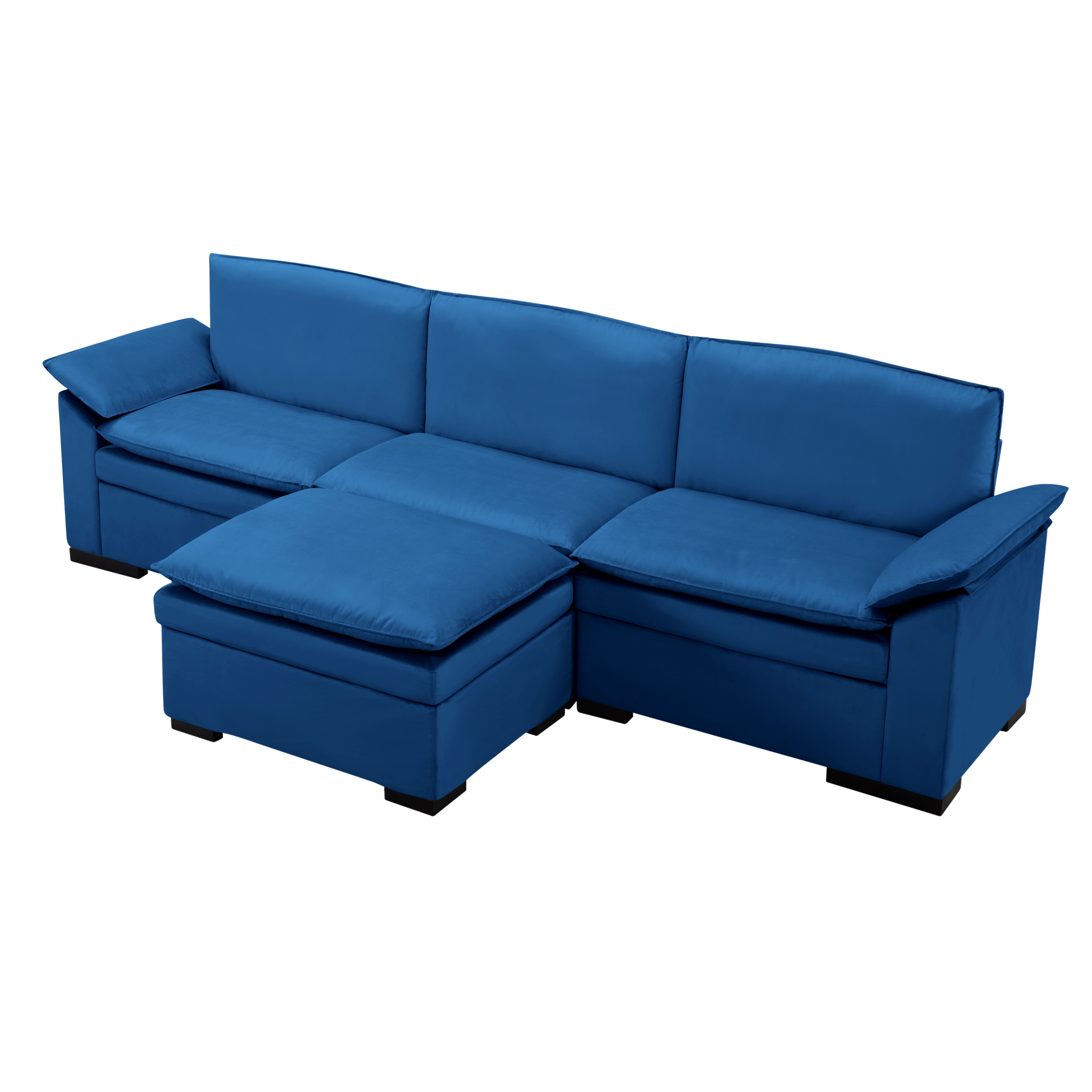 117.7” Sectional Sofa with Ottoman Navy blue
117.7” Sectional Sofa with Ottoman Navy blue