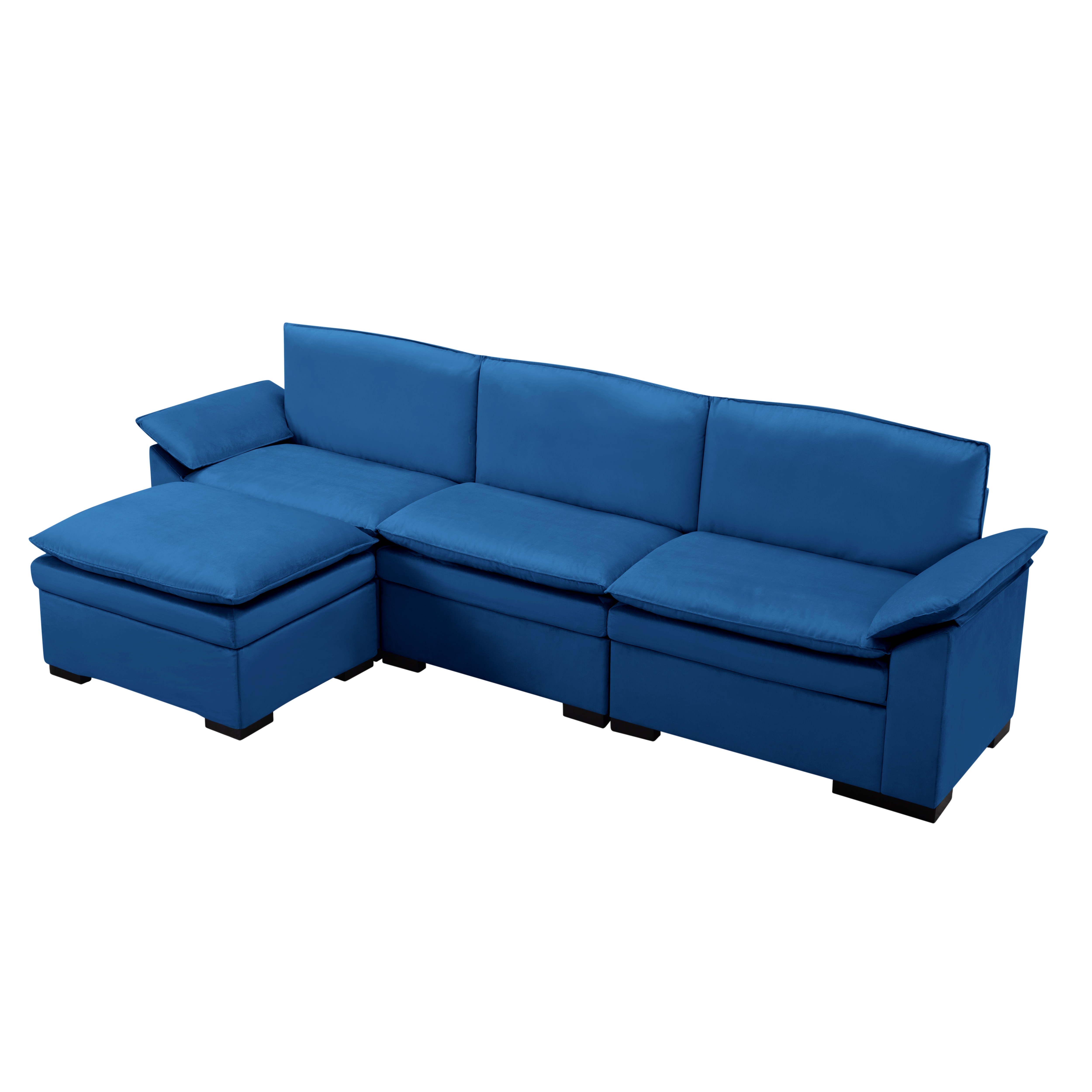 117.7” Sectional Sofa with Ottoman Navy blue
117.7” Sectional Sofa with Ottoman Navy blue