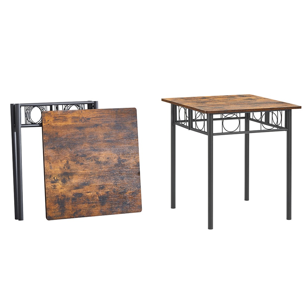 Folding Dining Table,Square Foldable Wood&Metal Table for Kitchen,Dining Room,No Assembly Folding Dining Table,Square Foldable Wood&Metal Table for Kitchen,Dining Room,No Assembly