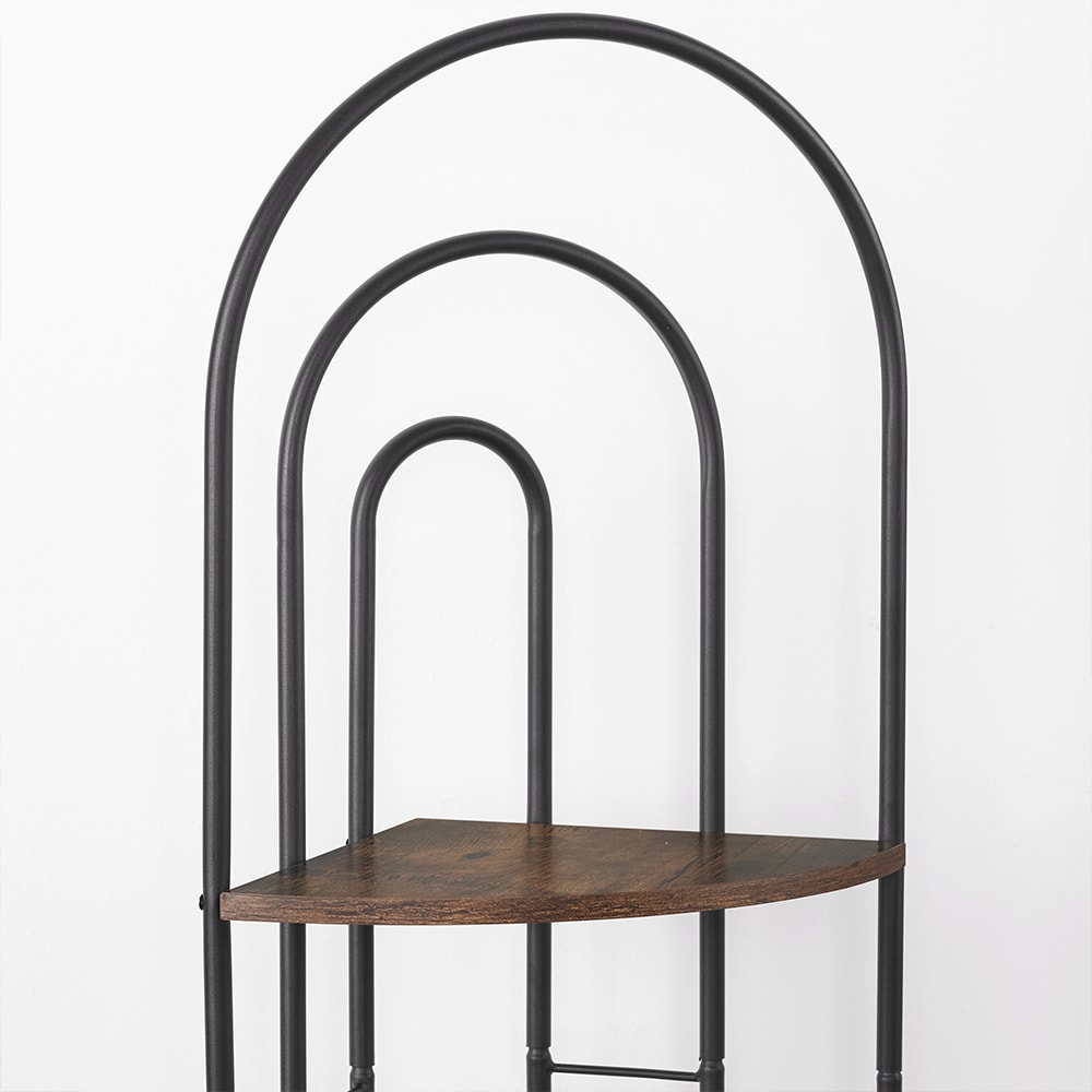 Corner Storage Shelf,4-Tier Corner Bookshelf,Plant Stand with Metal Frame,for Living Room,Kitchen,Home Office,Modern Style Corner Storage Shelf,4-Tier Corner Bookshelf,Plant Stand with Metal Frame,for Living Room,Kitchen,Home Office,Modern Style