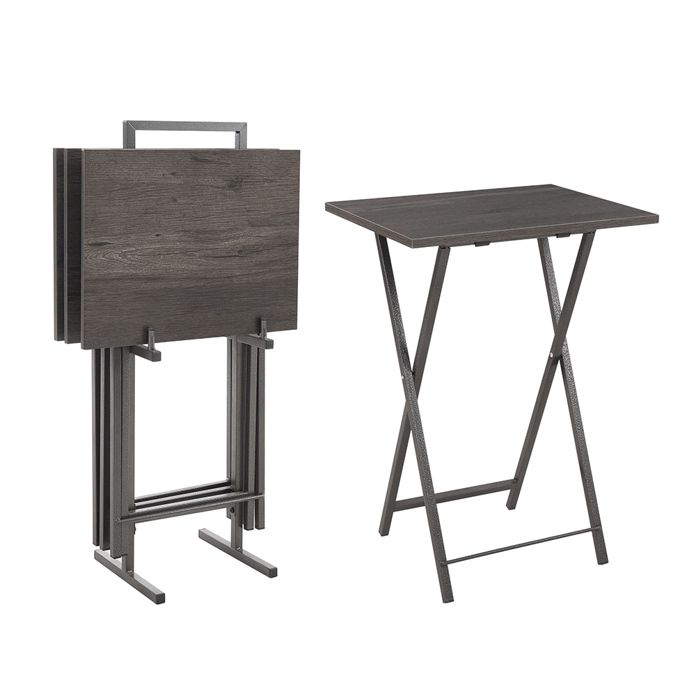 5 Piece Folding TV Tray Table Set,Foldable Sofa Side Table,End Table,Snack Table,Save Space,Grey
5 Piece Folding TV Tray Table Set,Foldable Sofa Side Table,End Table,Snack Table,Save Space,Grey