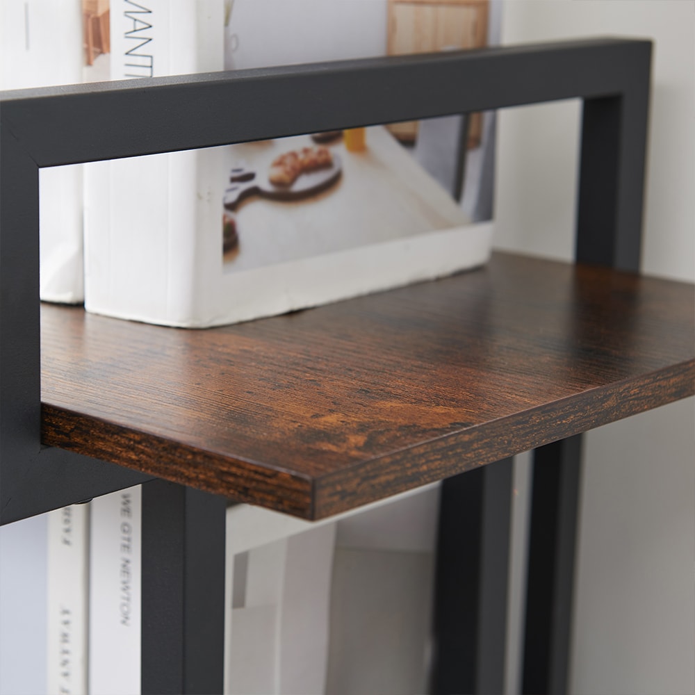 Industrial 4 Tier Bookshelf,Metal and Wood Bookcase,Open Wide Display Storage Bookshelves,for Bedroom,Living Room,Home Office, Easy Assembly Industrial 4 Tier Bookshelf,Metal and Wood Bookcase,Open Wide Display Storage Bookshelves,for Bedroom,Living Room,Home Office, Easy Assembly