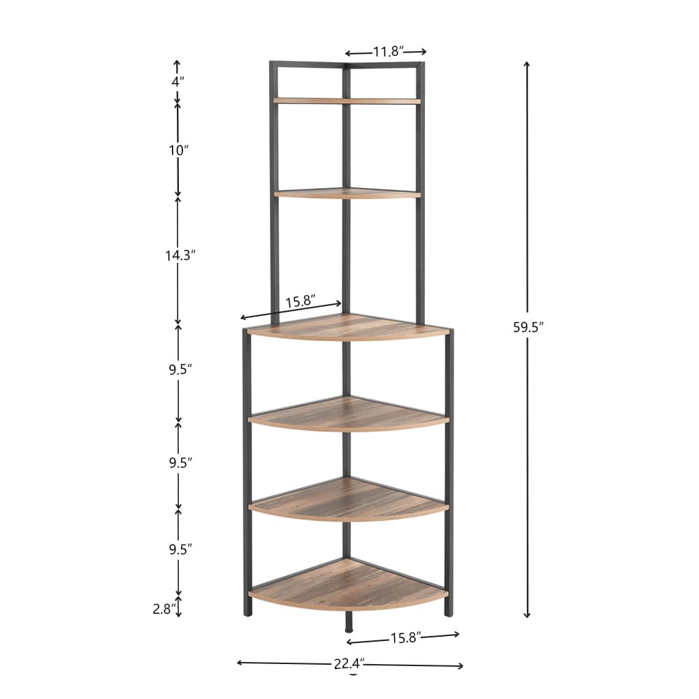 Corner Shelf Stand,6 Tier Ladder Bookshelf,Bookcase Display for Living Room,Kitchen,Home Office
Corner Shelf Stand,6 Tier Ladder Bookshelf,Bookcase Display for Living Room,Kitchen,Home Office
