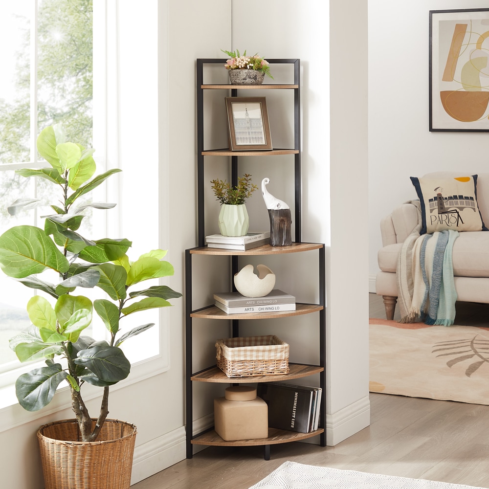 Corner Shelf Stand,6 Tier Ladder Bookshelf,Bookcase Display for Living Room,Kitchen,Home Office
Corner Shelf Stand,6 Tier Ladder Bookshelf,Bookcase Display for Living Room,Kitchen,Home Office