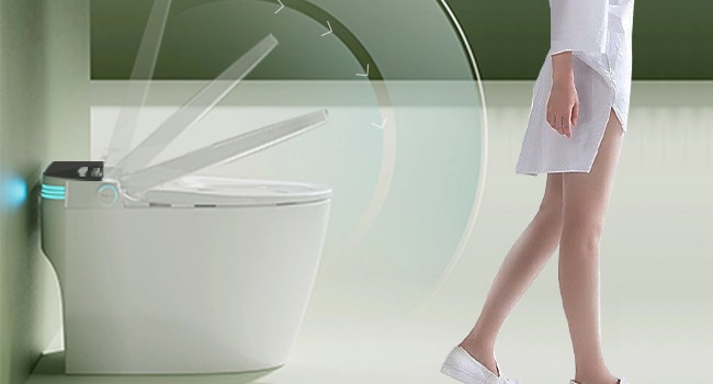 Smart Toilet With Bidet Built In One-piece Bidet Toilet Seat,Foot Sensor Flushing, Heated Seat And Multi-Functional Remote Control Night Light,LED Display_voghion.com