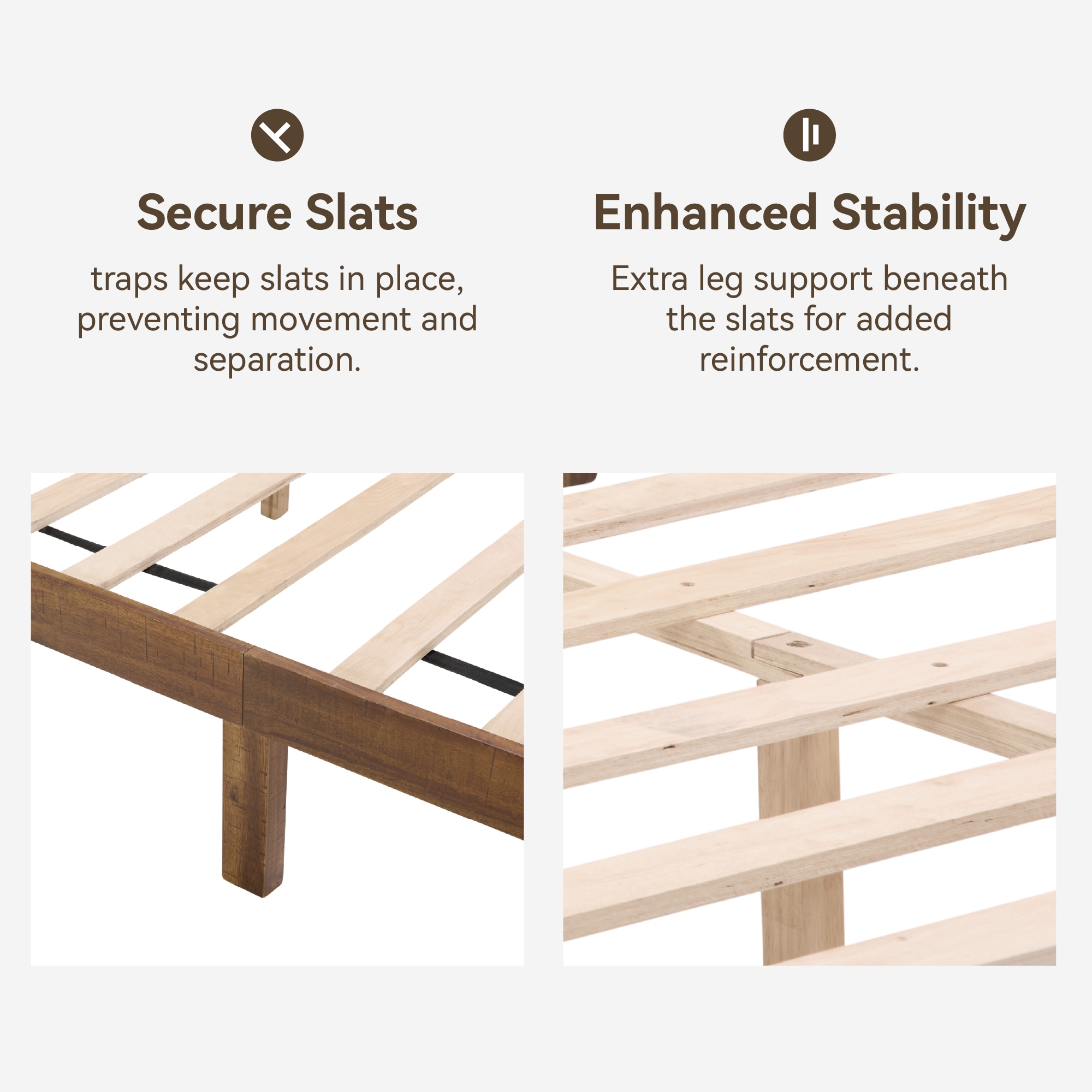 Premium wood Full Size Bed Frame - Sturdy and Durable Design, Modern Home Style, Effortlessly Create a Comfortable Bedroom Premium wood Full Size Bed Frame - Sturdy and Durable Design, Modern Home Style, Effortlessly Create a Comfortable Bedroom