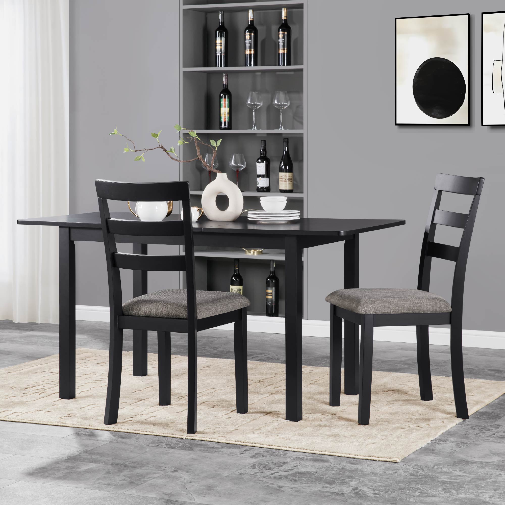 Farmhouse Style Dining Chairs Set of 2, Wooden Kitchen Chairs, Solid Wood Legs, High Ladder Back, Non-Slip Foot Pads, Sturdy Design, 275lbs Capacity – Perfect for Dining Room or Kitchen, Gray Farmhouse Style Dining Chairs Set of 2, Wooden Kitchen Chairs, Solid Wood Legs, High Ladder Back, Non-Slip Foot Pads, Sturdy Design, 275lbs Capacity – Perfect for Dining Room or Kitchen, Gray