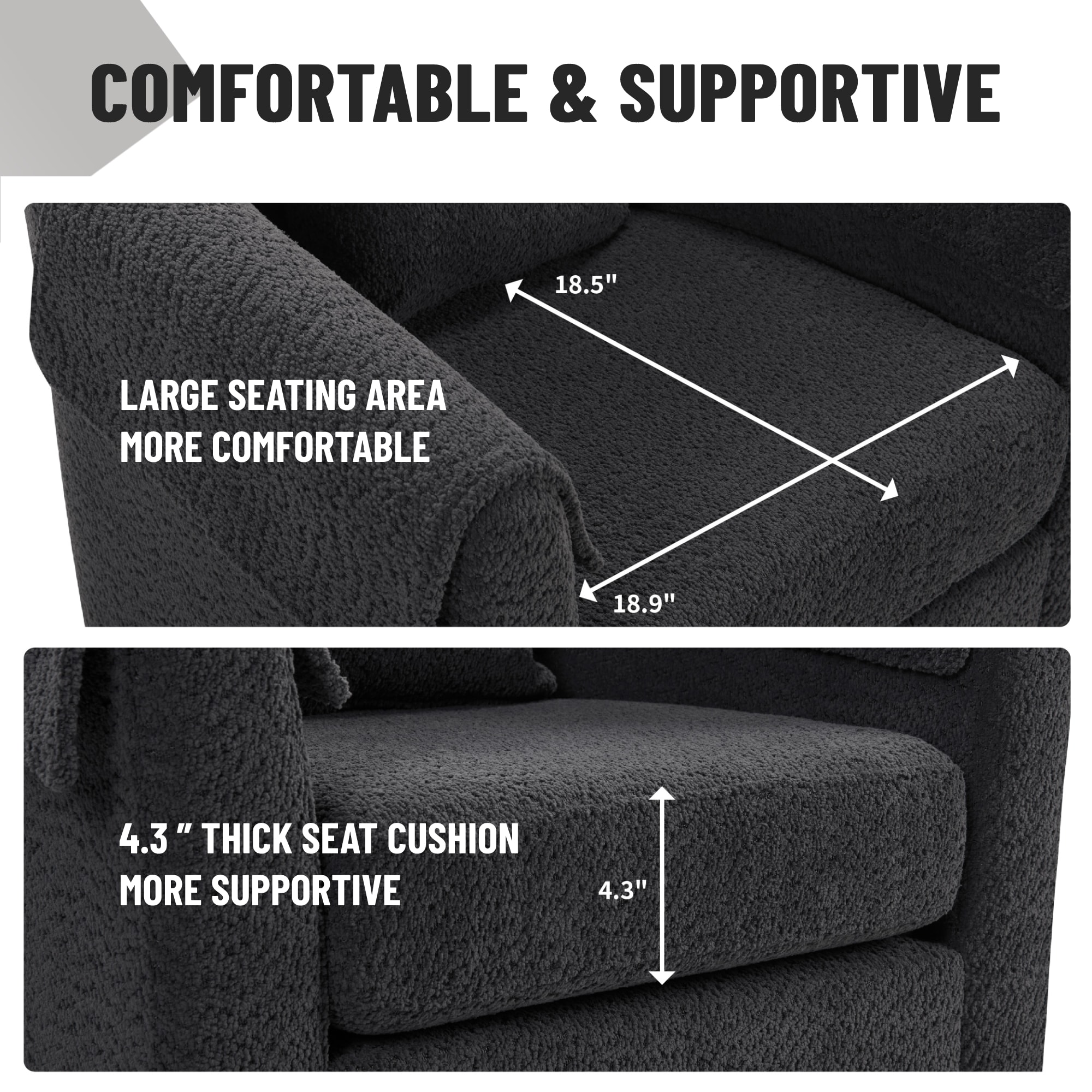 Swivel Accent Chair with Ottoman Set, Modern Chenille Barrel Armchair with Removable Back Pillow & 2 Armrest Covers for Living Room, Bedroom, Office, Black Swivel Accent Chair with Ottoman Set, Modern Chenille Barrel Armchair with Removable Back Pillow & 2 Armrest Covers for Living Room, Bedroom, Office, Black