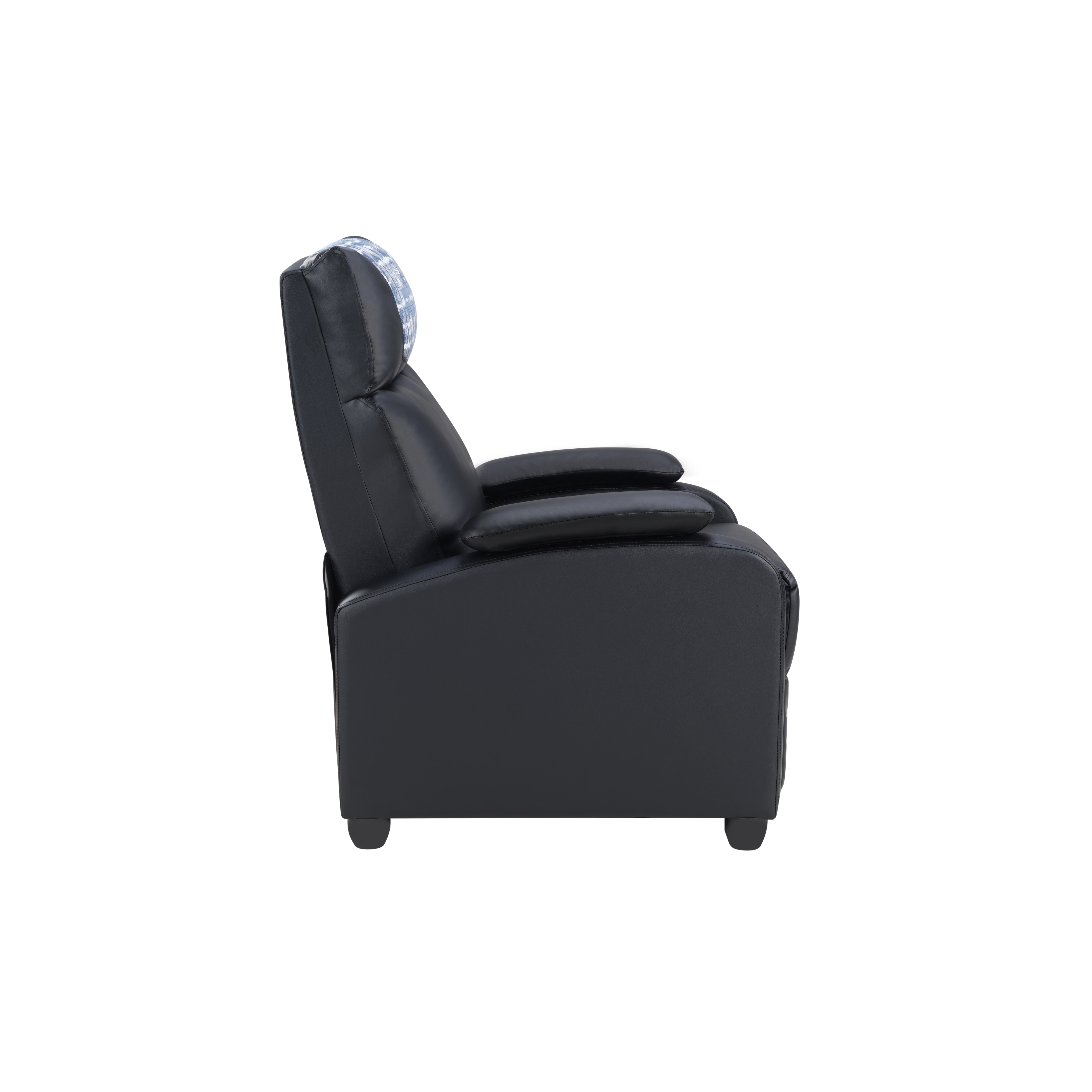 Recliner Chair, Classic And Traditional Manual Recliner Chair With Comfortable Arms And Back Single Sofa For Living Room, Black_voghion.com