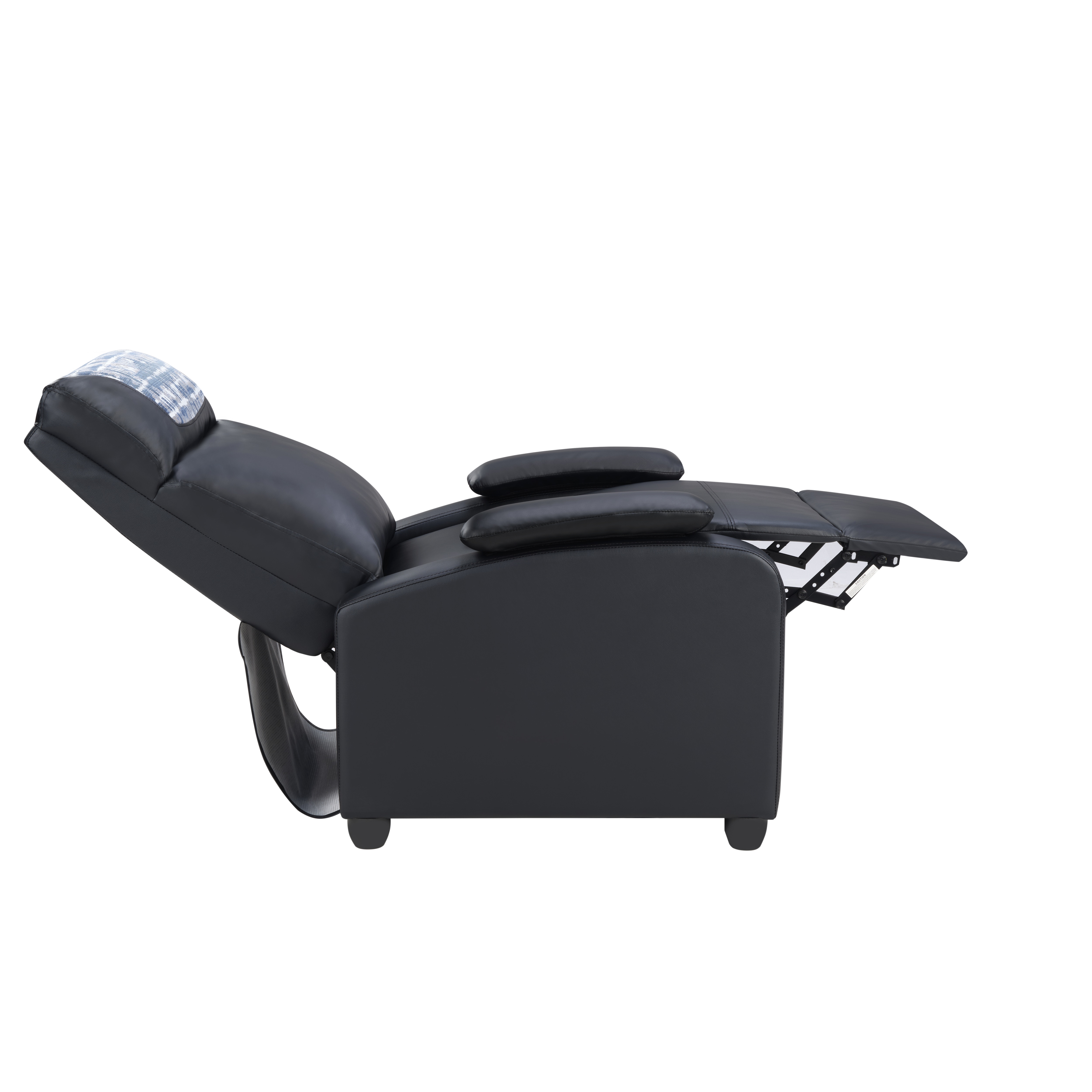 Recliner Chair, Classic And Traditional Manual Recliner Chair With Comfortable Arms And Back Single Sofa For Living Room, Black_voghion.com
