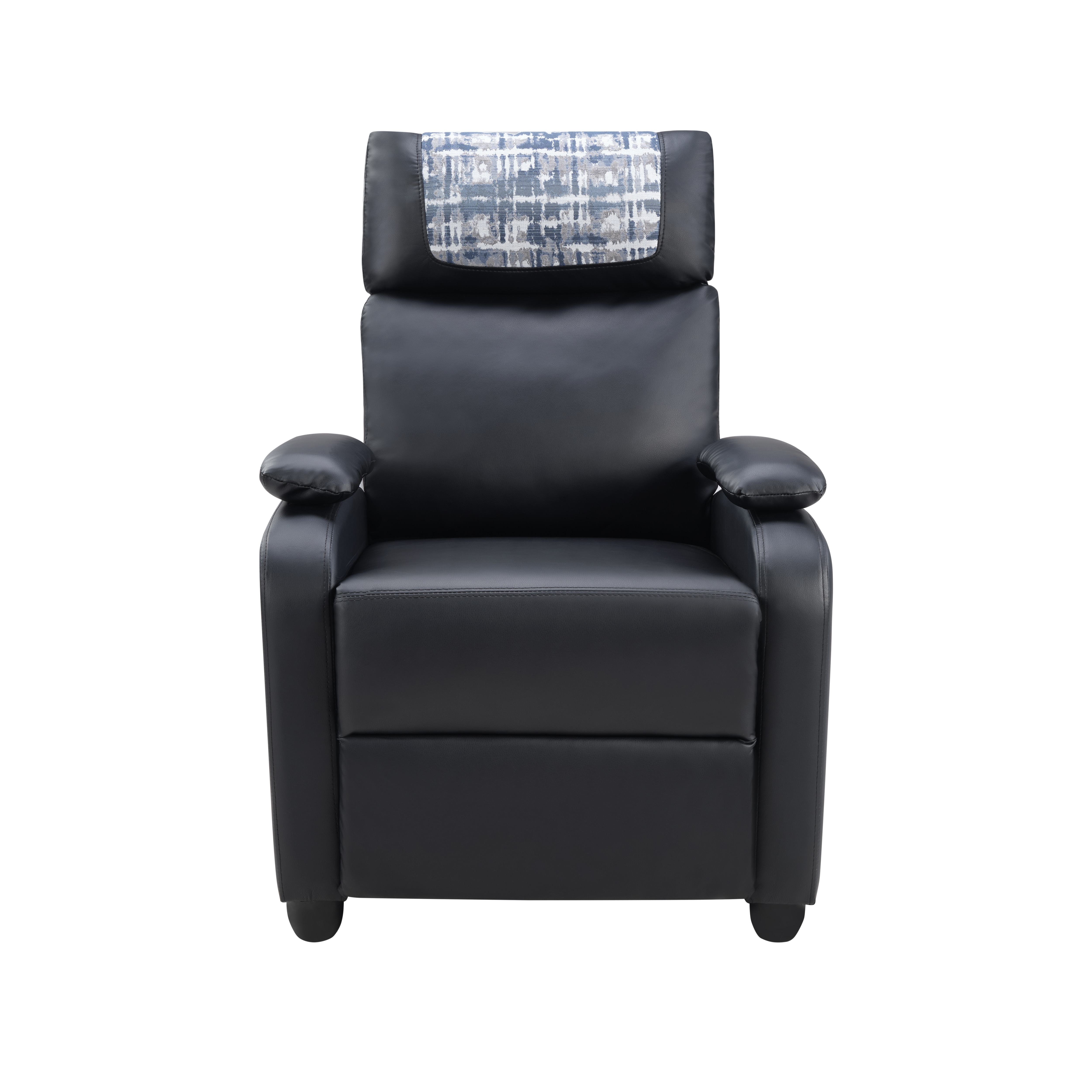 Recliner Chair, Classic And Traditional Manual Recliner Chair With Comfortable Arms And Back Single Sofa For Living Room, Black_voghion.com
