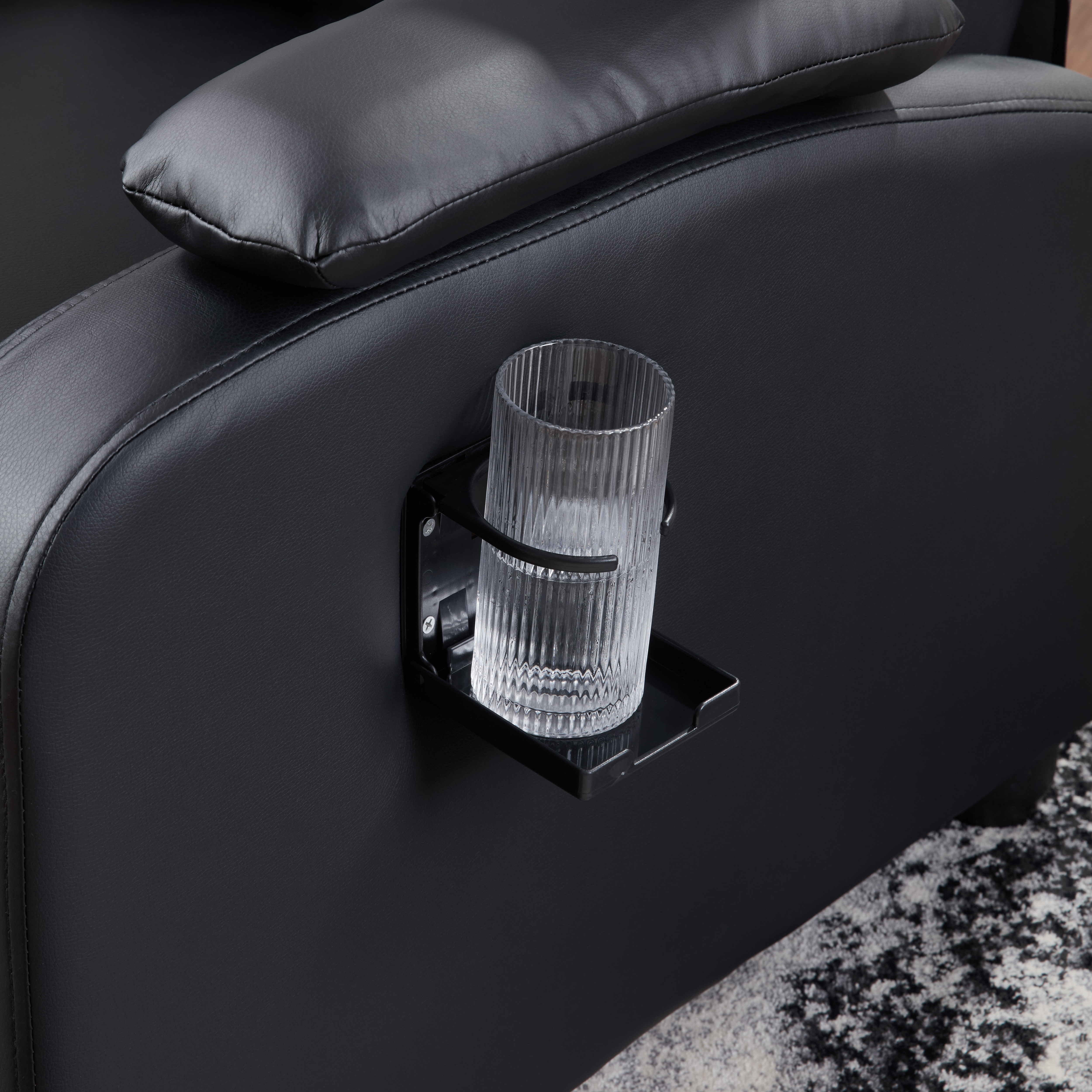 Recliner Chair, Classic And Traditional Manual Recliner Chair With Comfortable Arms And Back Single Sofa For Living Room, Black_voghion.com