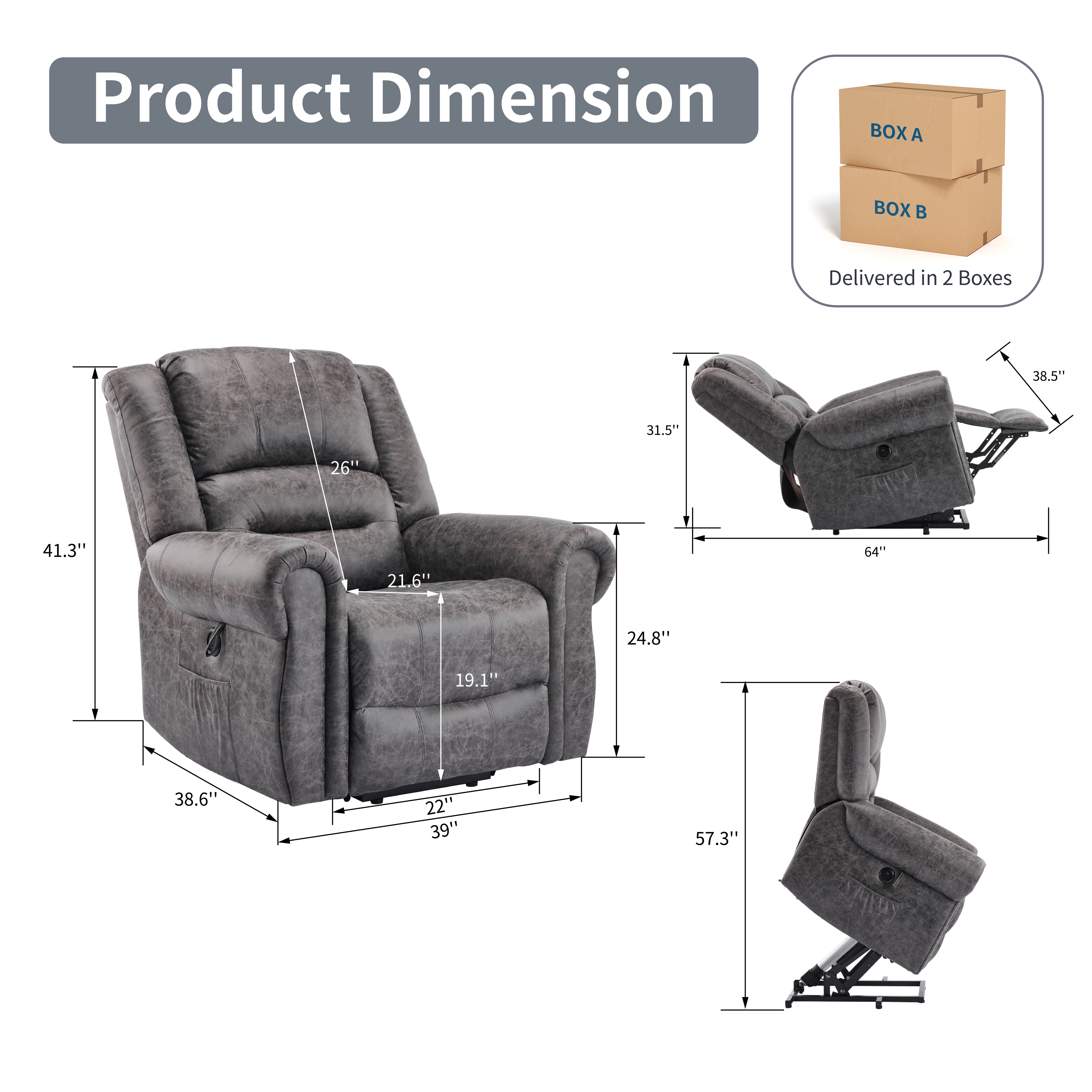 Futon Sofa Bed,Velvet Futon Couch for Living Room, Recliner Sleeper Sofa Bed with 2 Cup Holders, Removable Armrests, Metal Legs, Charcoal Gray Futon Sofa Bed,Velvet Futon Couch for Living Room, Recliner Sleeper Sofa Bed with 2 Cup Holders, Removable Armrests, Metal Legs, Charcoal Gray