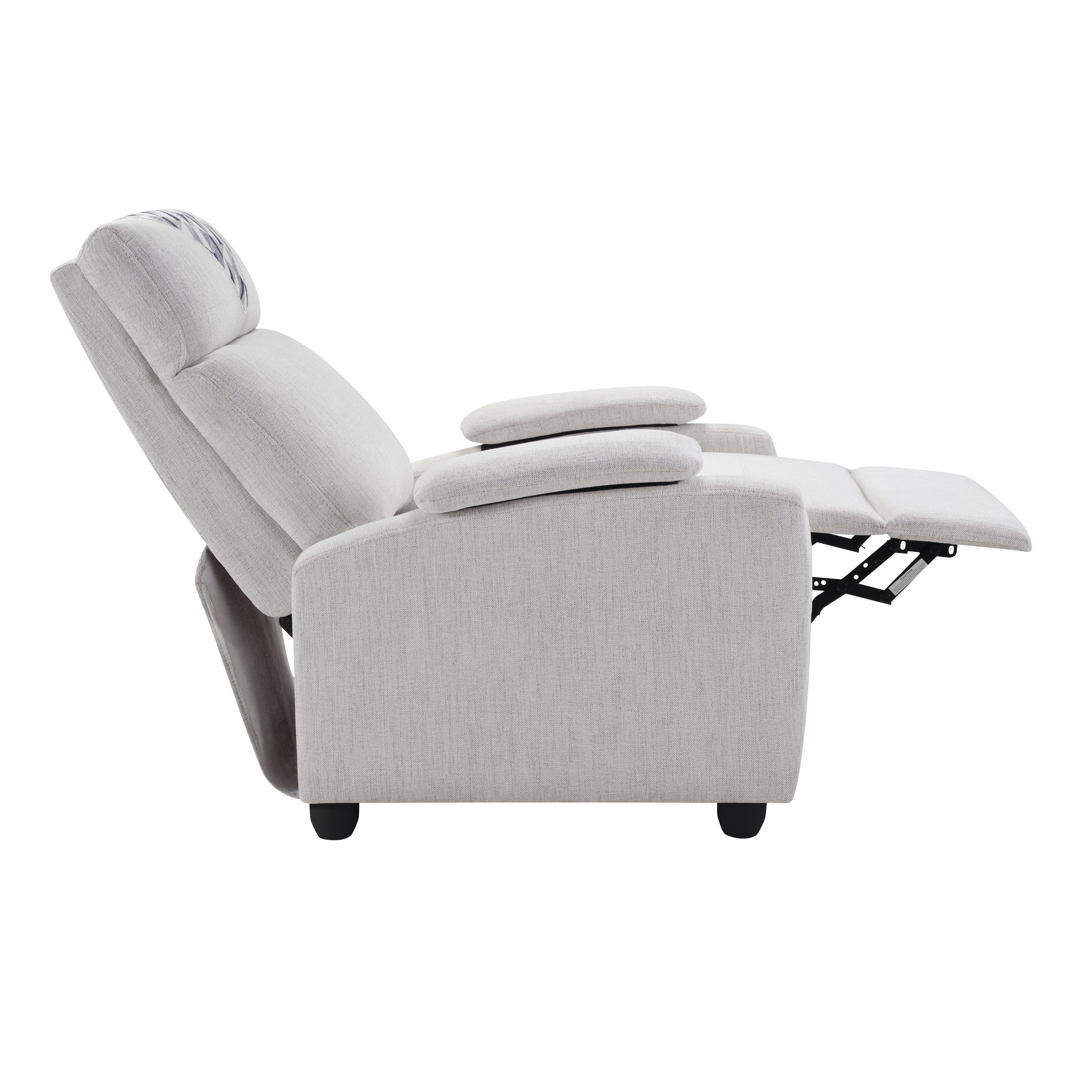 Recliner Chair, Classic And Traditional Manual Recliner Chair With Comfortable Arms And Back Single Sofa For Living Room, Light Gray_voghion.com