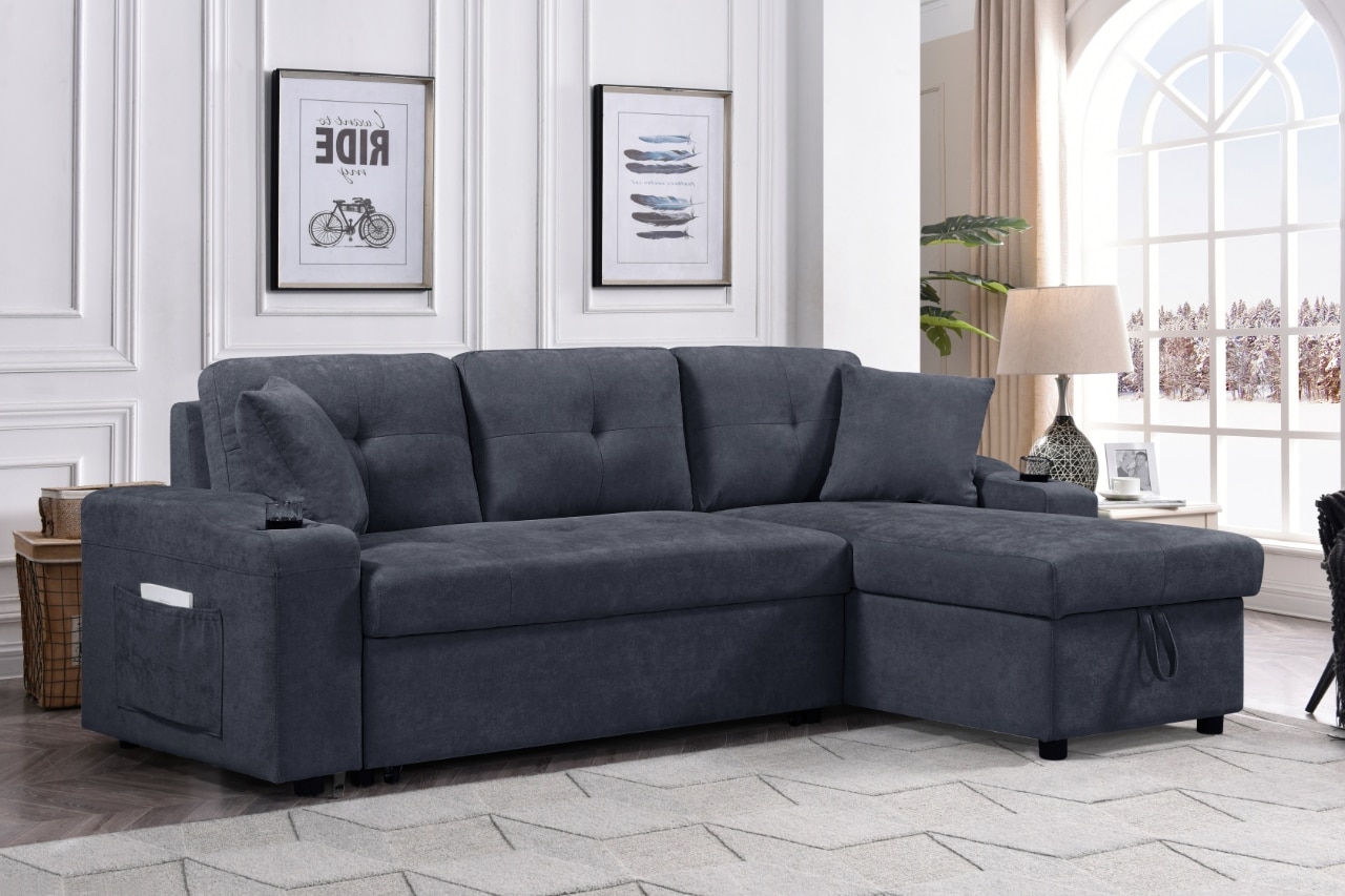 Convertible Sectional Sofa With Armrest Storage Convertible Sectional Sofa With Armrest Storage