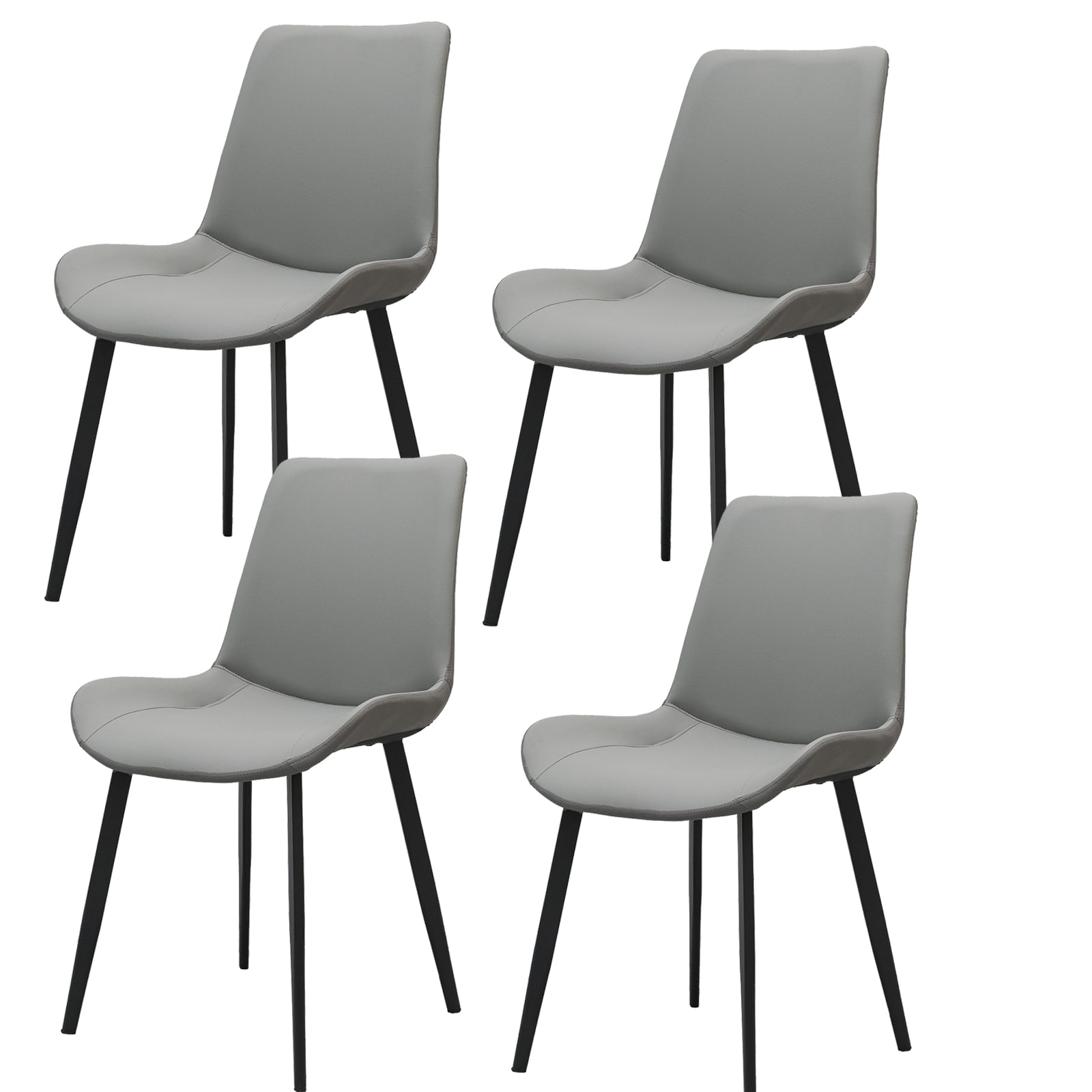 Modern Upholstered Dining Chairs With Metal Legs Set Of 4_voghion.com