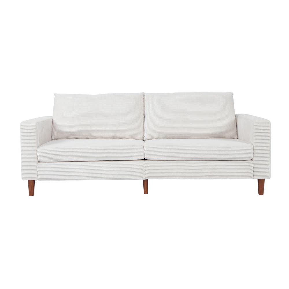 2-Seater Sofa, Modern Loveseat with Tufted Back and Solid Wood Legs 2-Seater Sofa, Modern Loveseat with Tufted Back and Solid Wood Legs