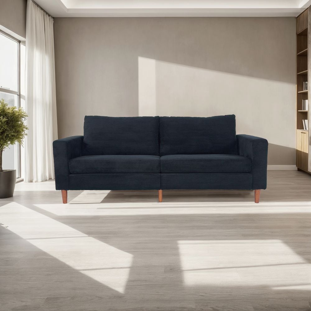 2-Seater Sofa, Modern Loveseat with Tufted Back and Solid Wood Legs 2-Seater Sofa, Modern Loveseat with Tufted Back and Solid Wood Legs