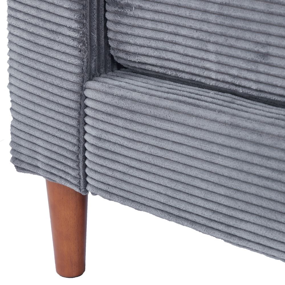 2-Seater Sofa, Modern Loveseat with Tufted Back and Solid Wood Legs 2-Seater Sofa, Modern Loveseat with Tufted Back and Solid Wood Legs