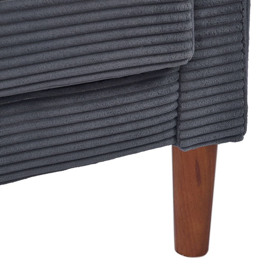 2-Seater Sofa, Modern Loveseat with Tufted Back and Solid Wood Legs