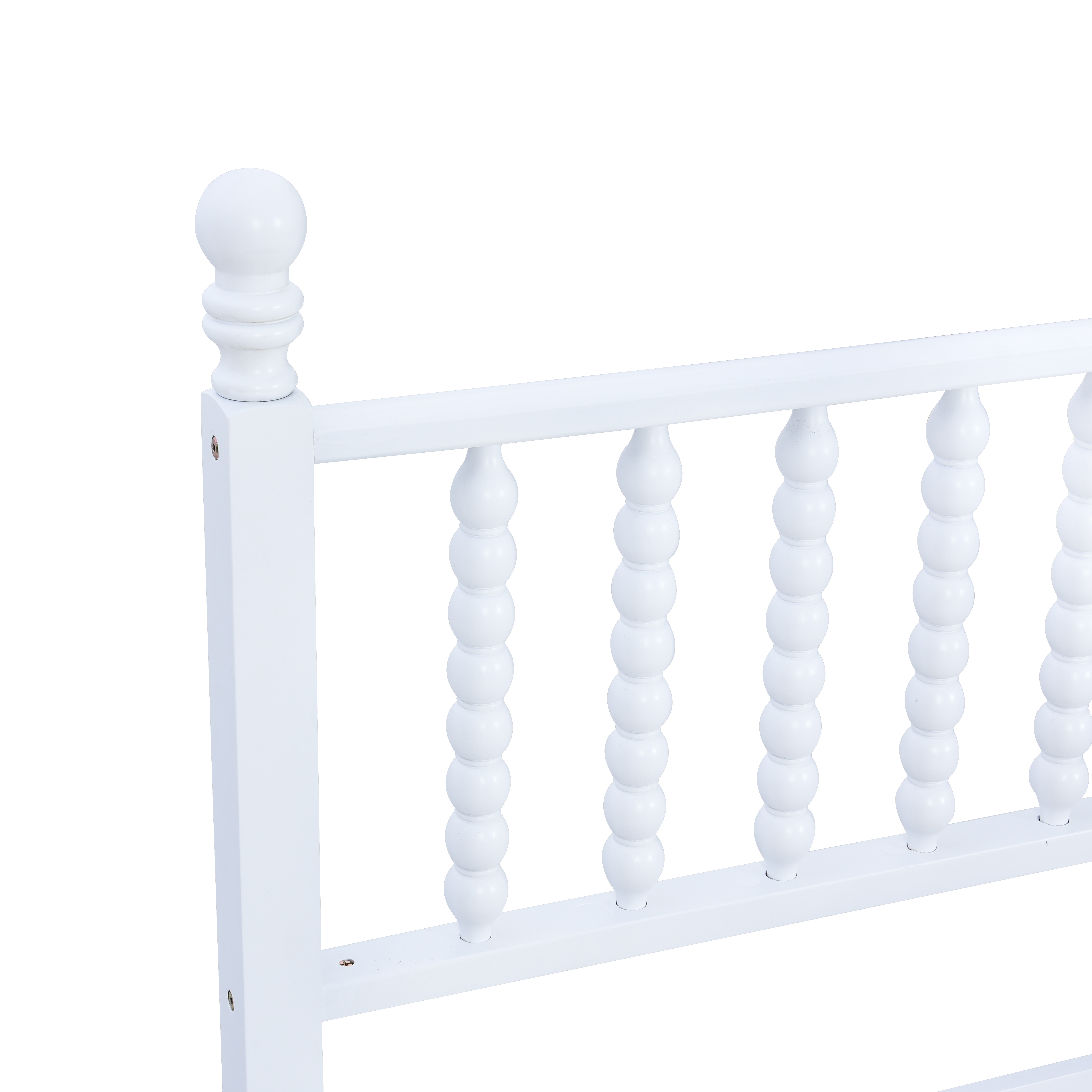 Queen Wood Bed Frame with Headboard, Solid Rubber Wood with Wood Central Supports, 1000 Lb Capacity, Easy Assembly, No Box Spring Needed, White Queen Wood Bed Frame with Headboard, Solid Rubber Wood with Wood Central Supports, 1000 Lb Capacity, Easy Assembly, No Box Spring Needed, White