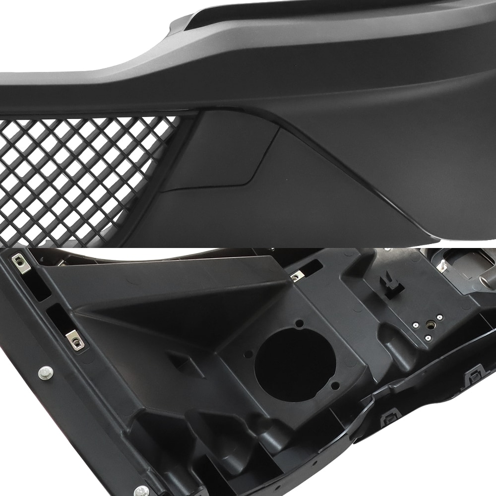 Black Front Bumper For Kenworth T680 Without Fog Light Hole_voghion.com