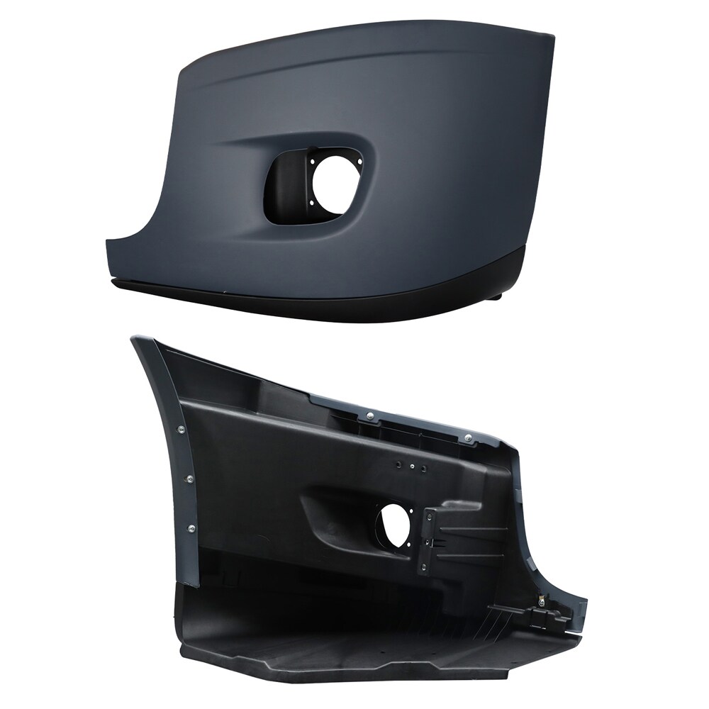 Heavy Duty Truck Parts Left/Driver Bumper End Cover With Fog Light Hole Compatible With Freightliner Cascadia 2008-2017_voghion.com