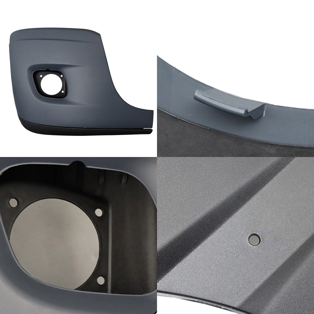 Heavy Duty Truck Parts Left/Driver Bumper End Cover With Fog Light Hole Compatible With Freightliner Cascadia 2008-2017_voghion.com