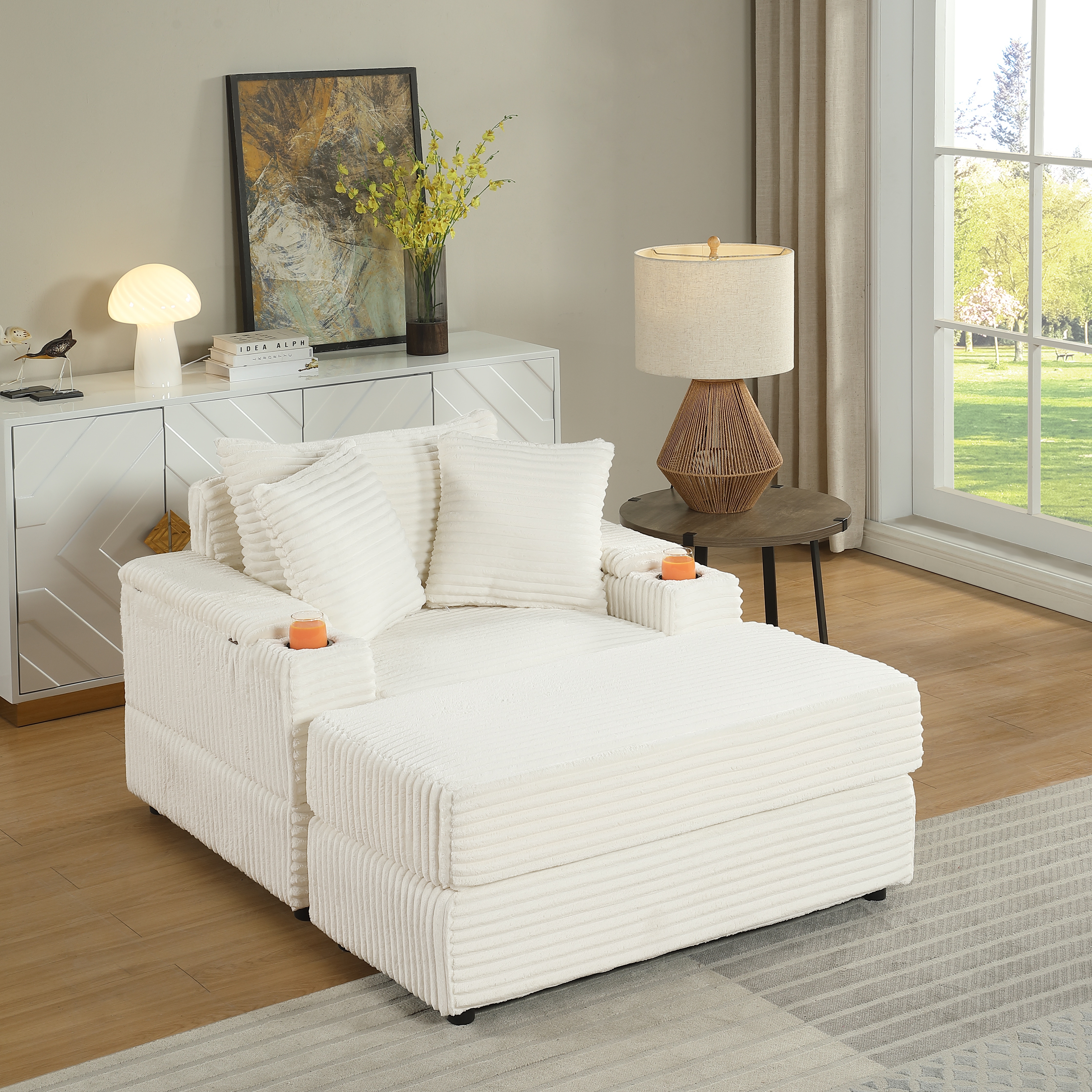 sofa With 2 toss pillows and a ottoman ,Comfy Sofa- Deep Seat Couch for Living Room sofa With 2 toss pillows and a ottoman ,Comfy Sofa- Deep Seat Couch for Living Room