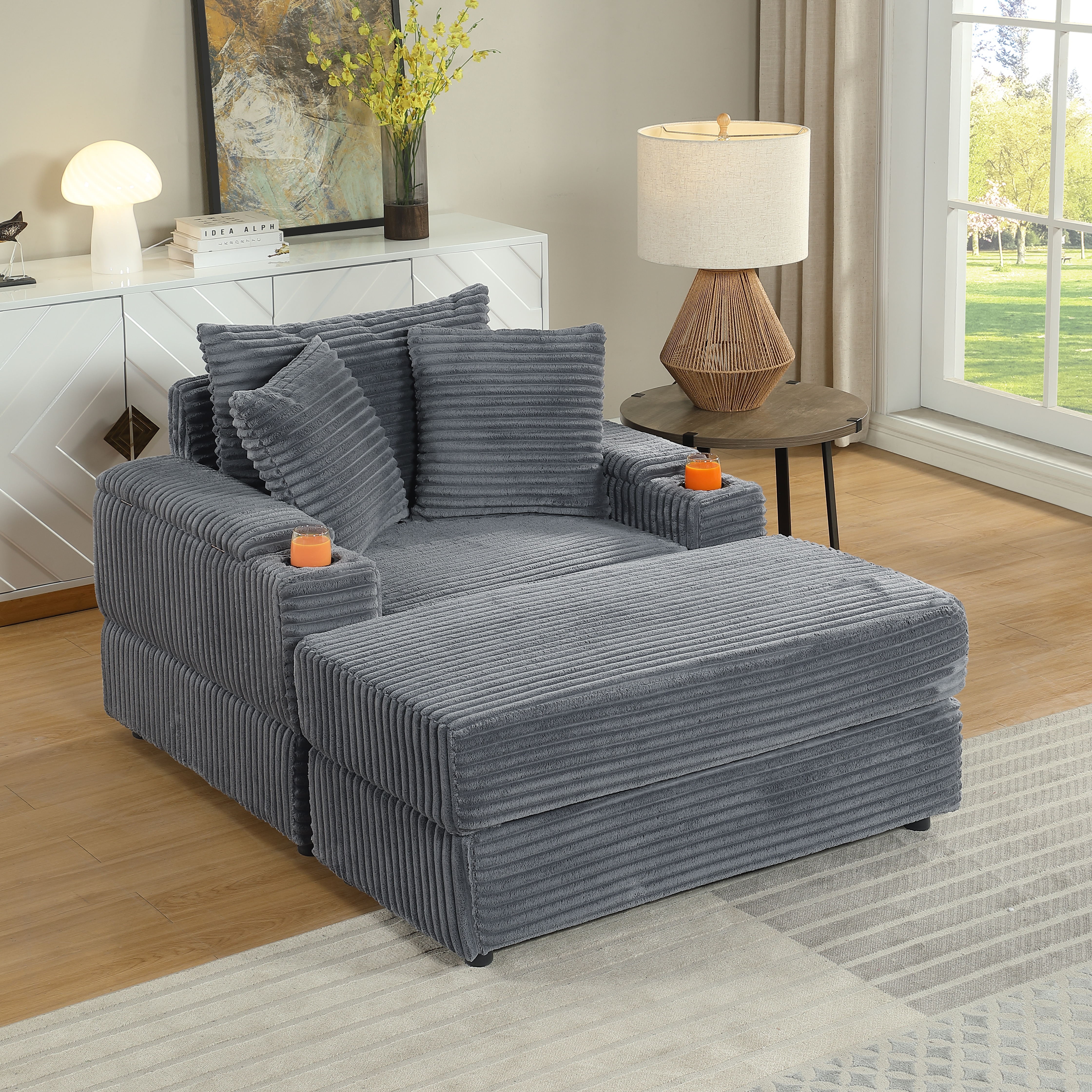 sofa With 2 toss pillows and a ottoman ,Comfy Sofa- Deep Seat Couch for Living Room sofa With 2 toss pillows and a ottoman ,Comfy Sofa- Deep Seat Couch for Living Room