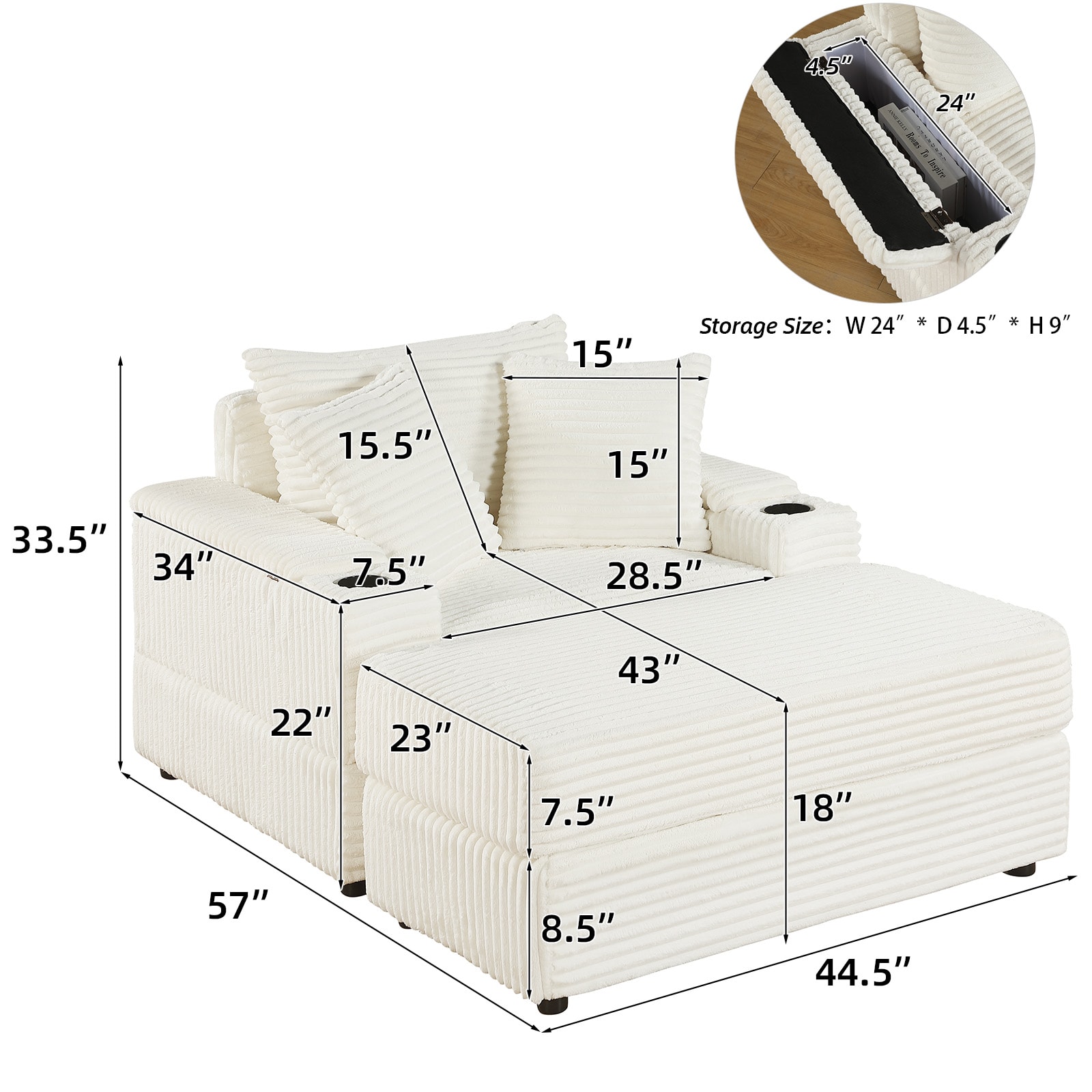 sofa With 2 toss pillows and a ottoman ,Comfy Sofa- Deep Seat Couch for Living Room sofa With 2 toss pillows and a ottoman ,Comfy Sofa- Deep Seat Couch for Living Room