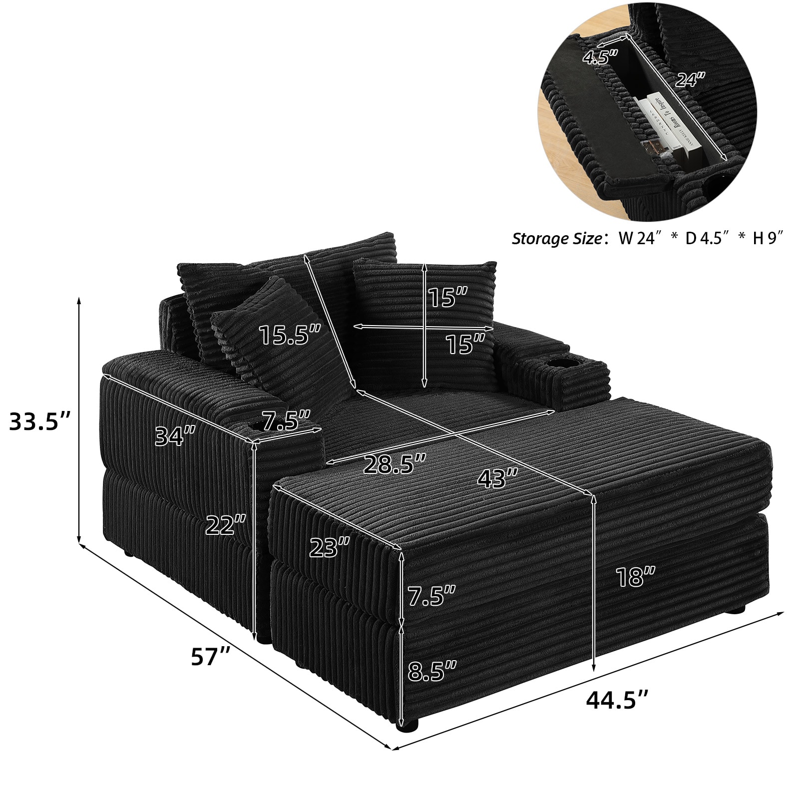 sofa With 2 toss pillows and a ottoman ,Comfy Sofa- Deep Seat Couch for Living Room sofa With 2 toss pillows and a ottoman ,Comfy Sofa- Deep Seat Couch for Living Room